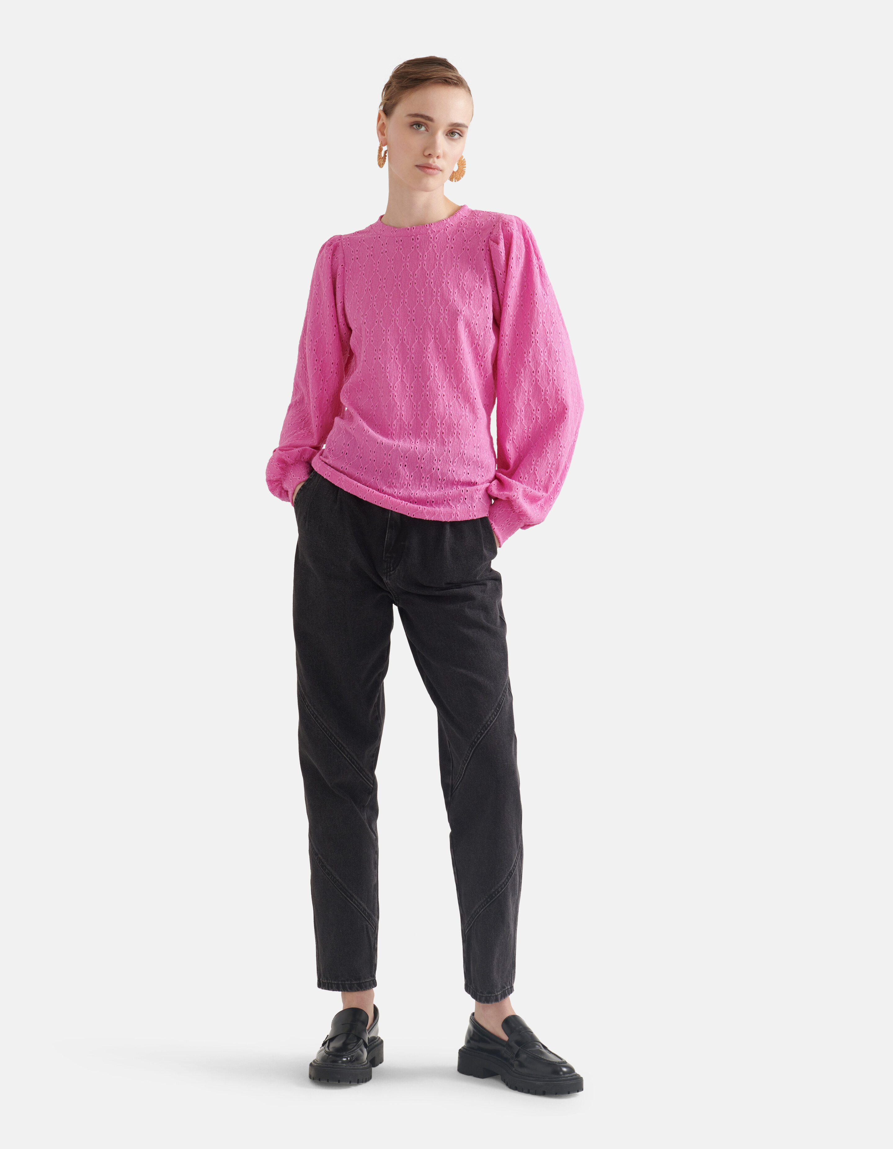 Embroidery Blouse Roze SHOEBY WOMEN