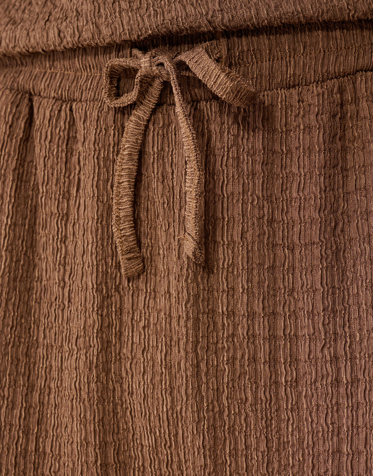 Crinkle Wide Leg Fit Broek Bruin SHOEBY WOMEN