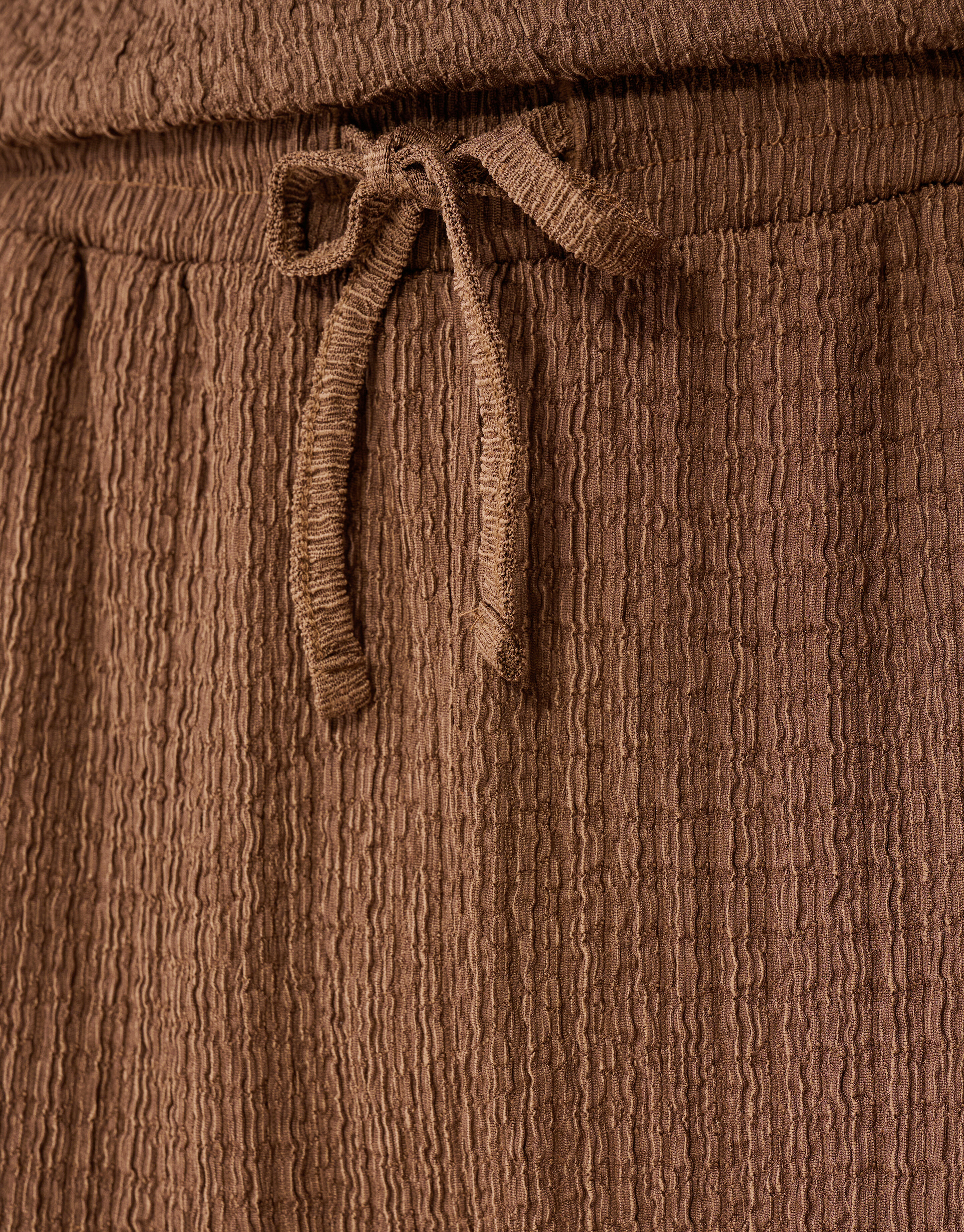 Crinkle Wide Leg Fit Broek Bruin SHOEBY WOMEN