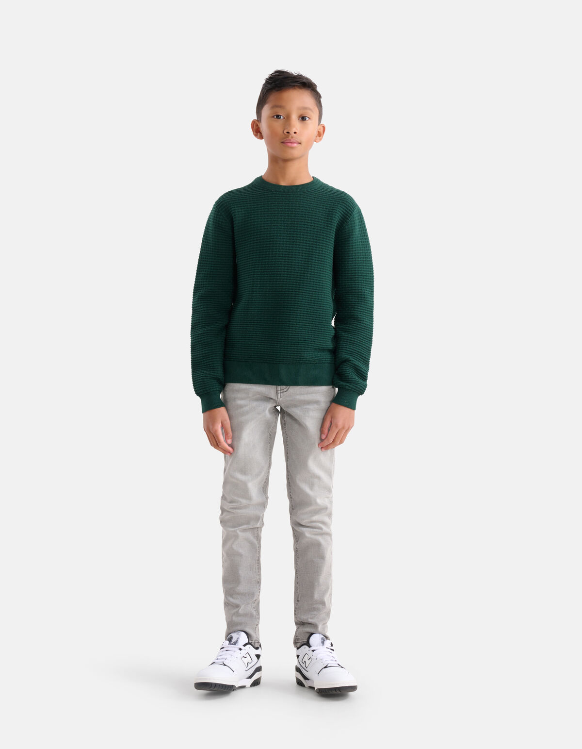Structuur Trui Donkergroen SHOEBY BOYS