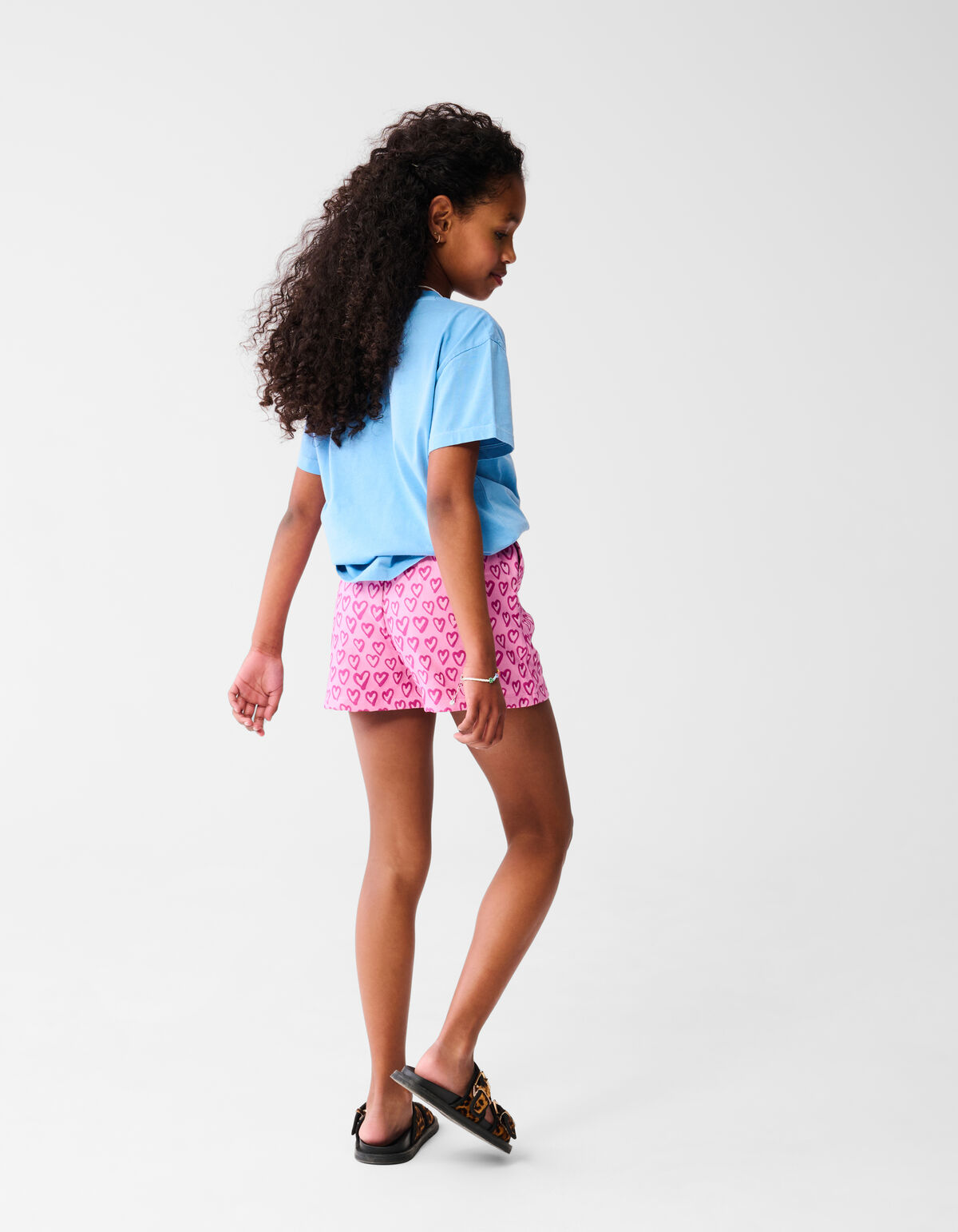 Heart Embroidery Short Roze SHOEBY GIRLS