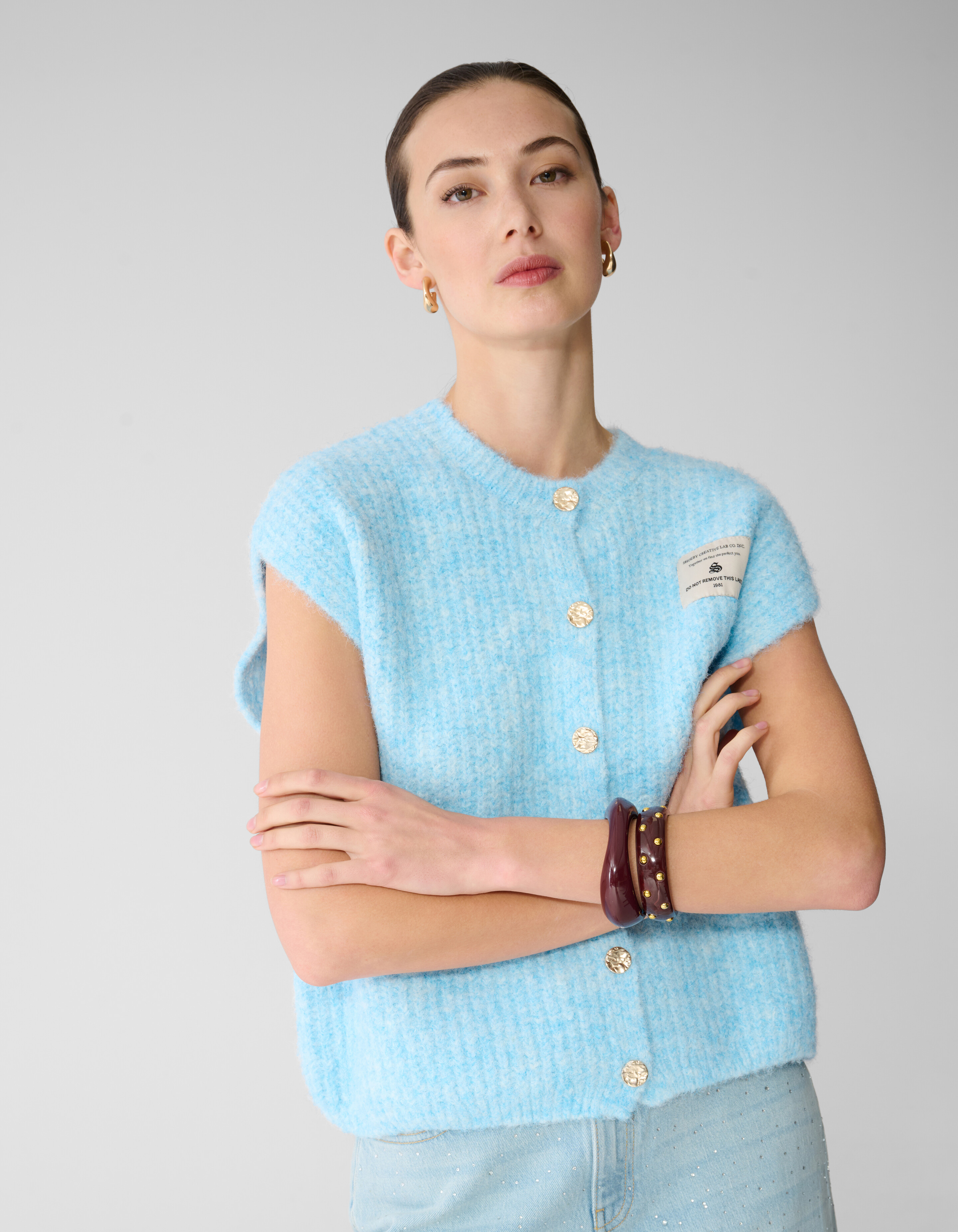 Bangle Stud Set Bruin/Donkerrood SHOEBY ACCESSOIRES