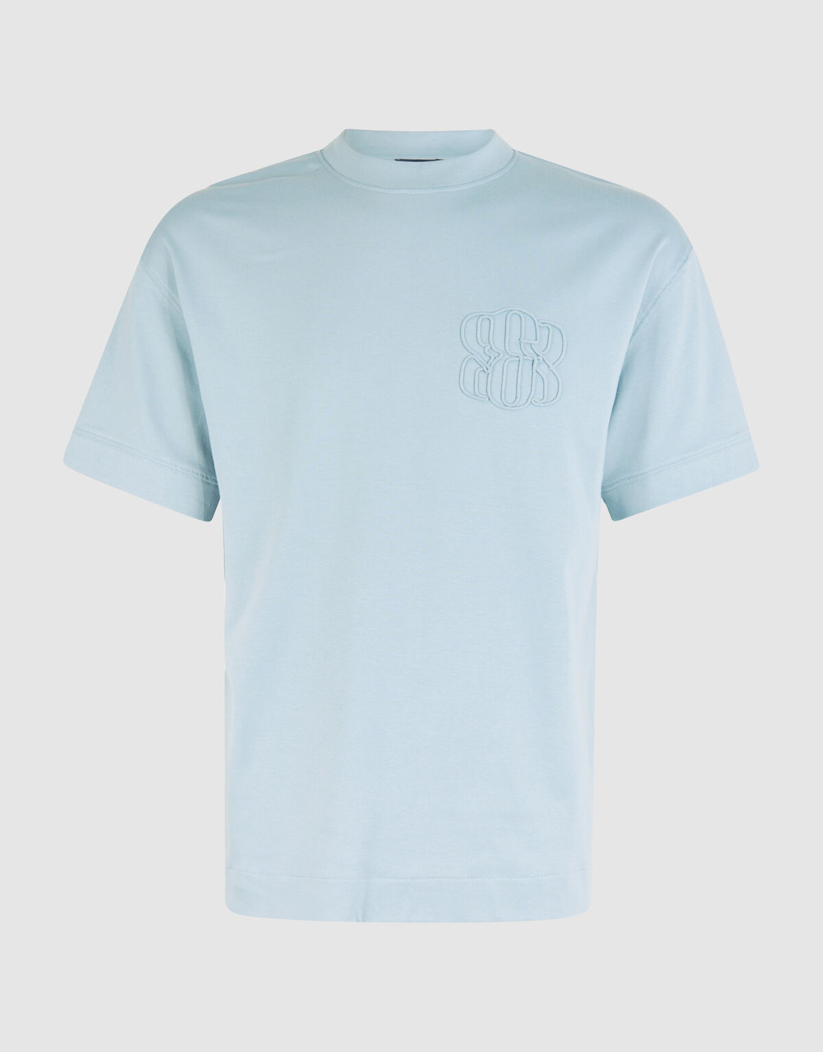 Embroidery T-shirt Lichtblauw SHOEBY MEN