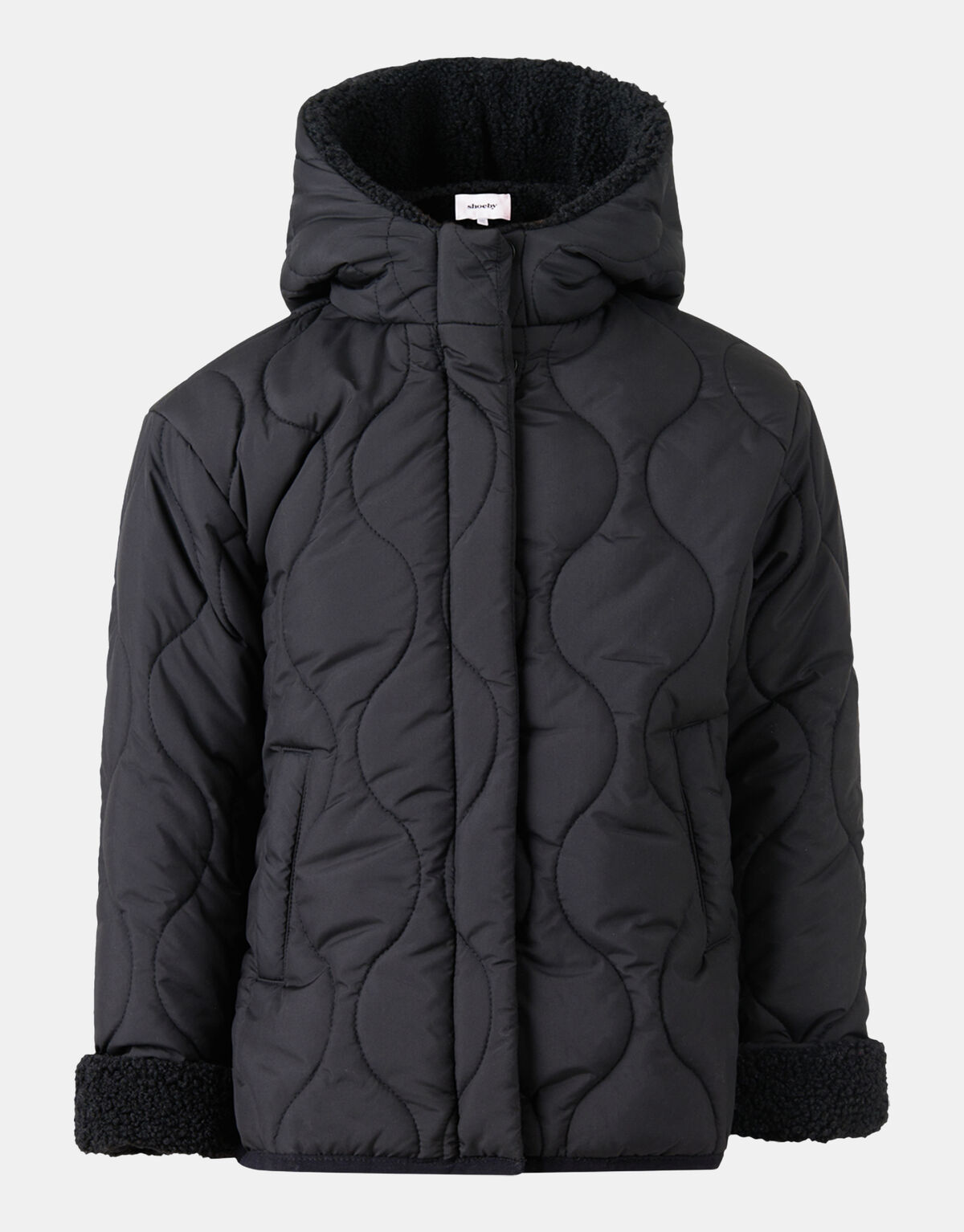 Quilted Short Jas Zwart SHOEBY GIRLS