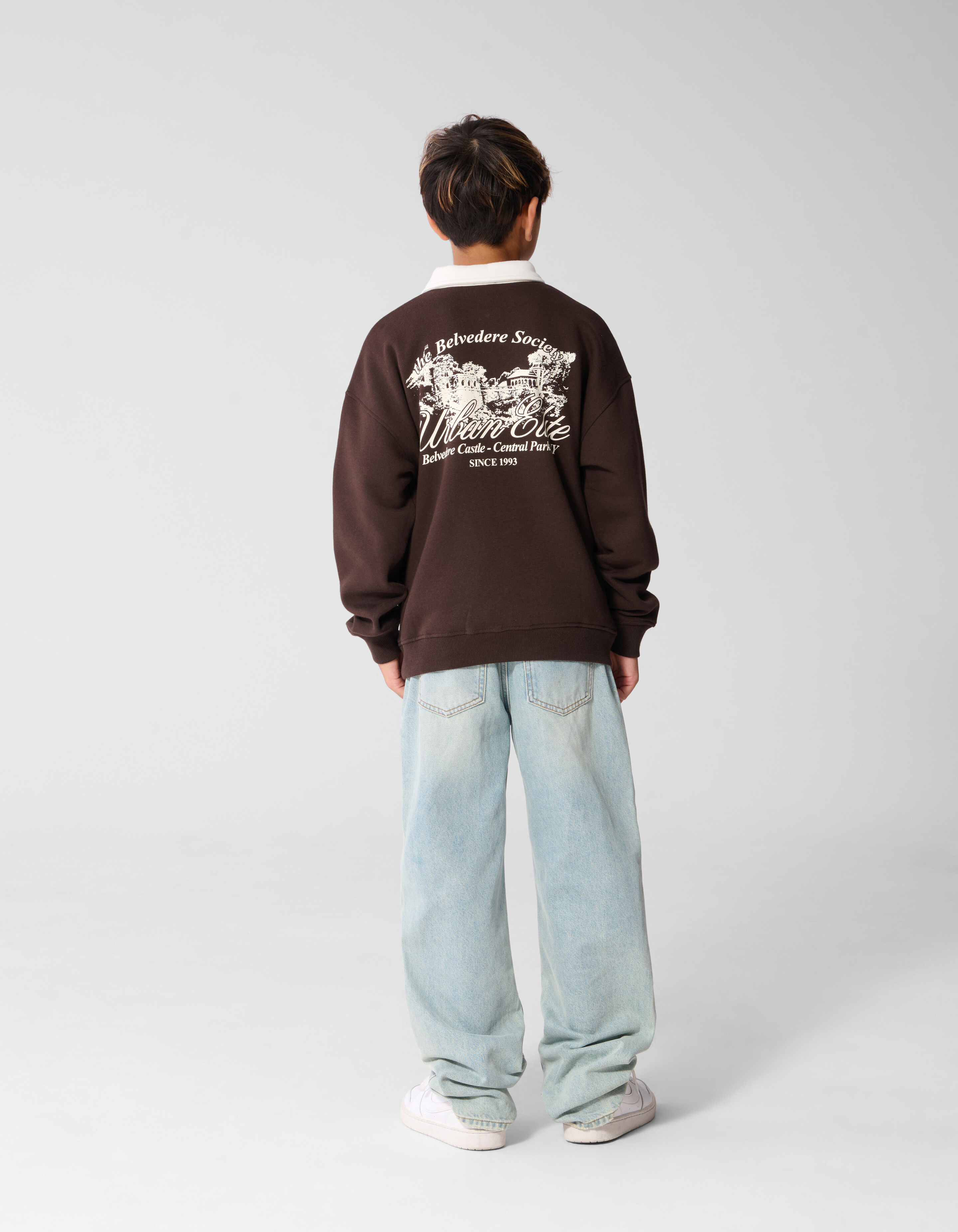 Pocket Polo Sweater Donkerbruin SHOEBY BOYS