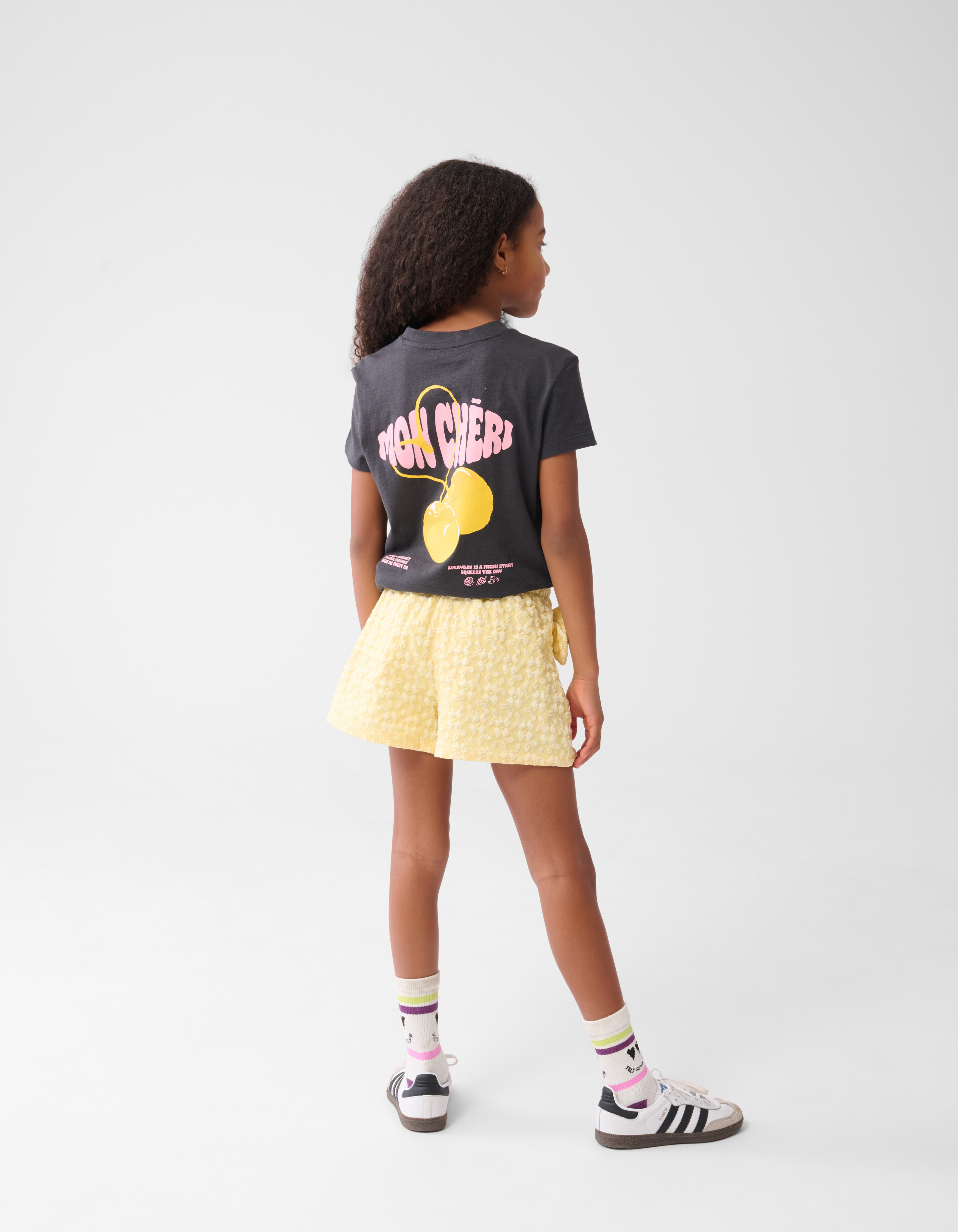 Jacquard Flower Short Lichtgeel SHOEBY GIRLS