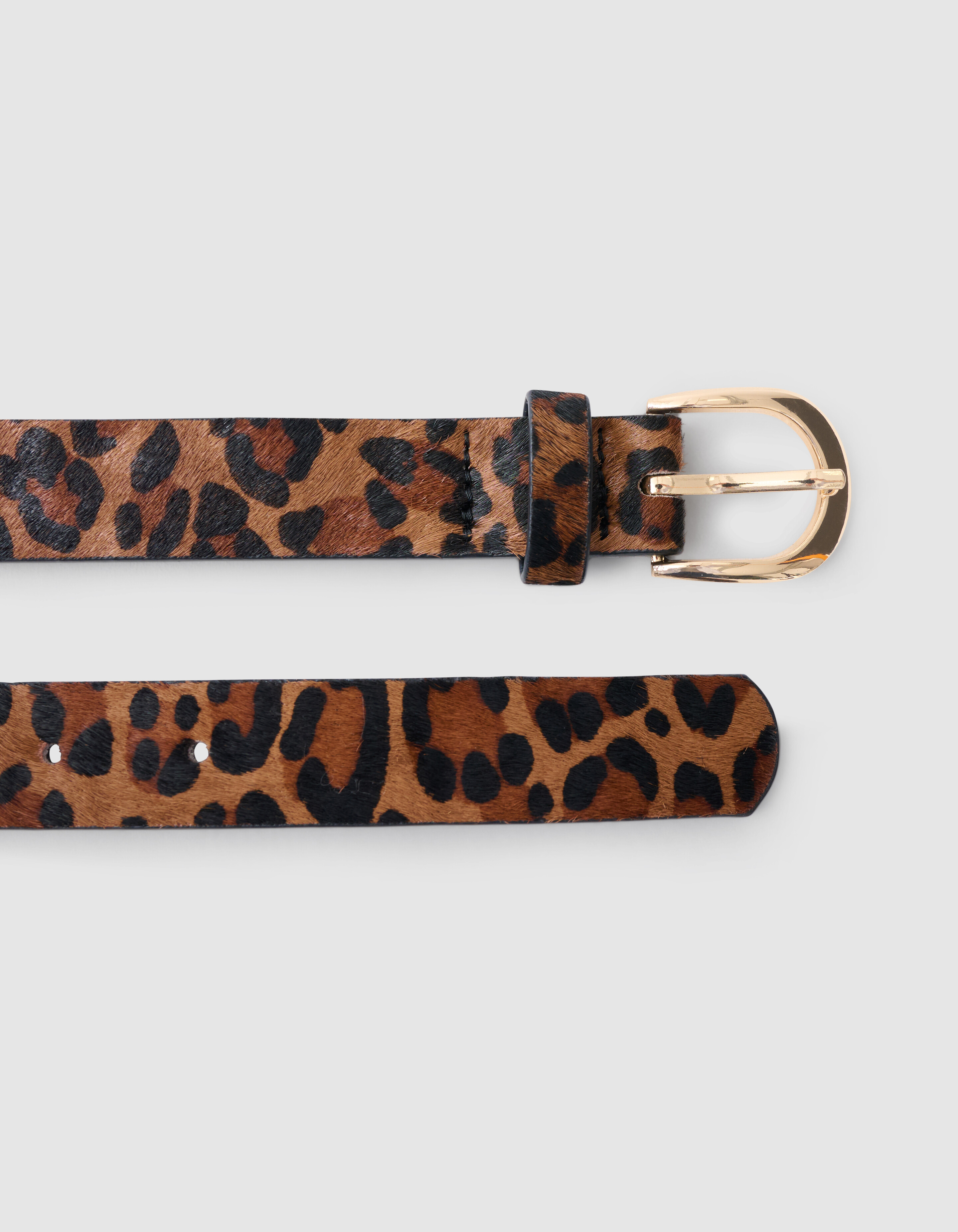 Hairy Leopard Riem Bruin SHOEBY ACCESSOIRES