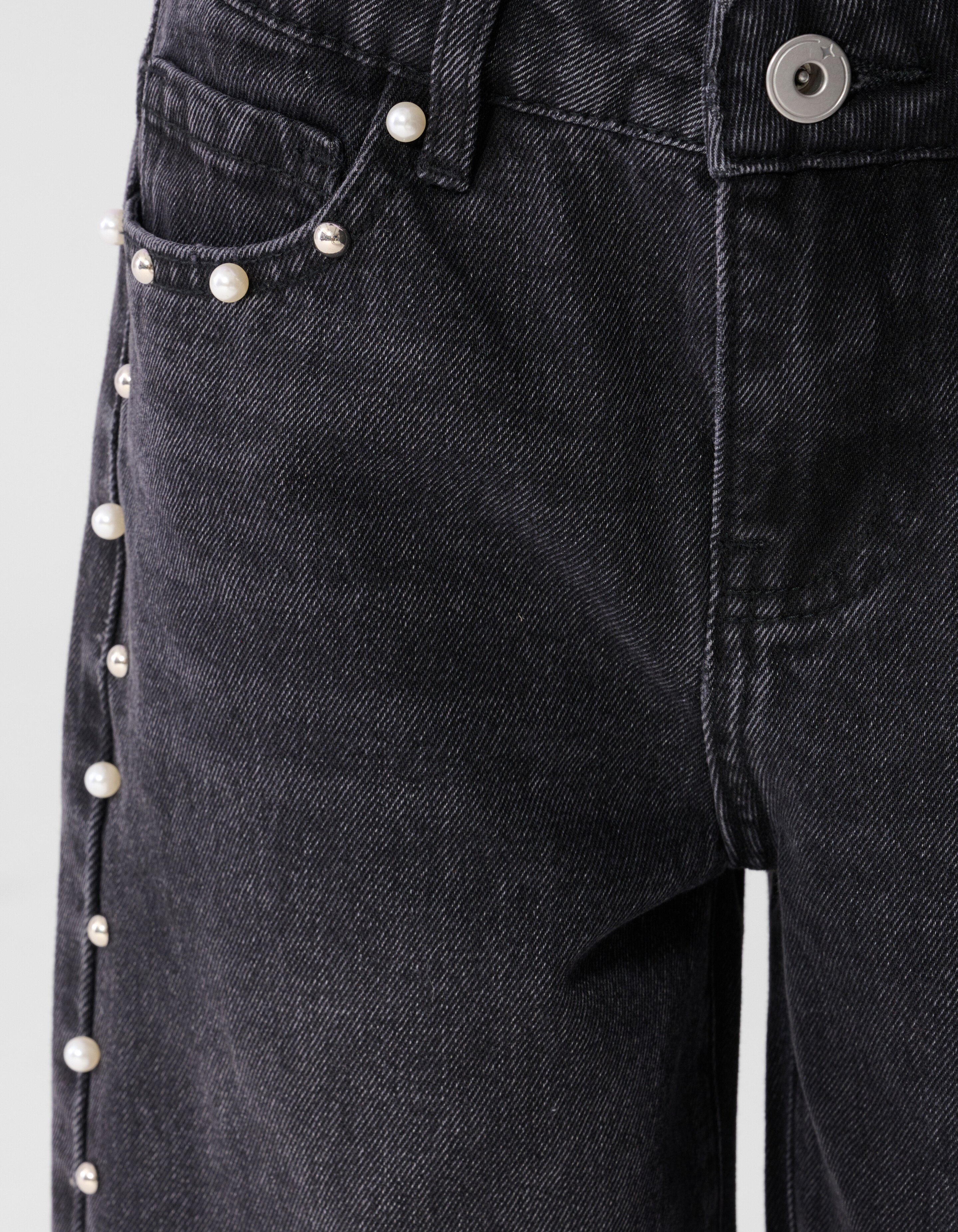 Big Stud Ultra Wide Leg Fit Jeans Zwart SHOEBY GIRLS