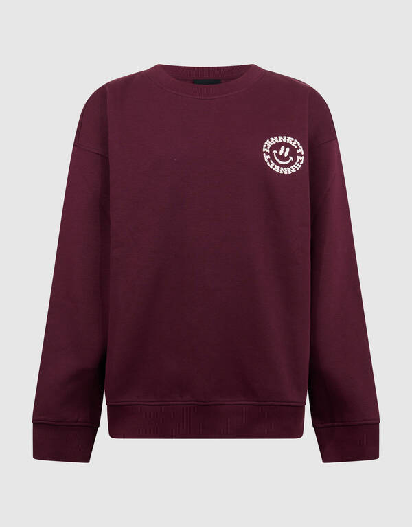 Connect Artwork Sweater Donkerrood SHOEBY BOYS