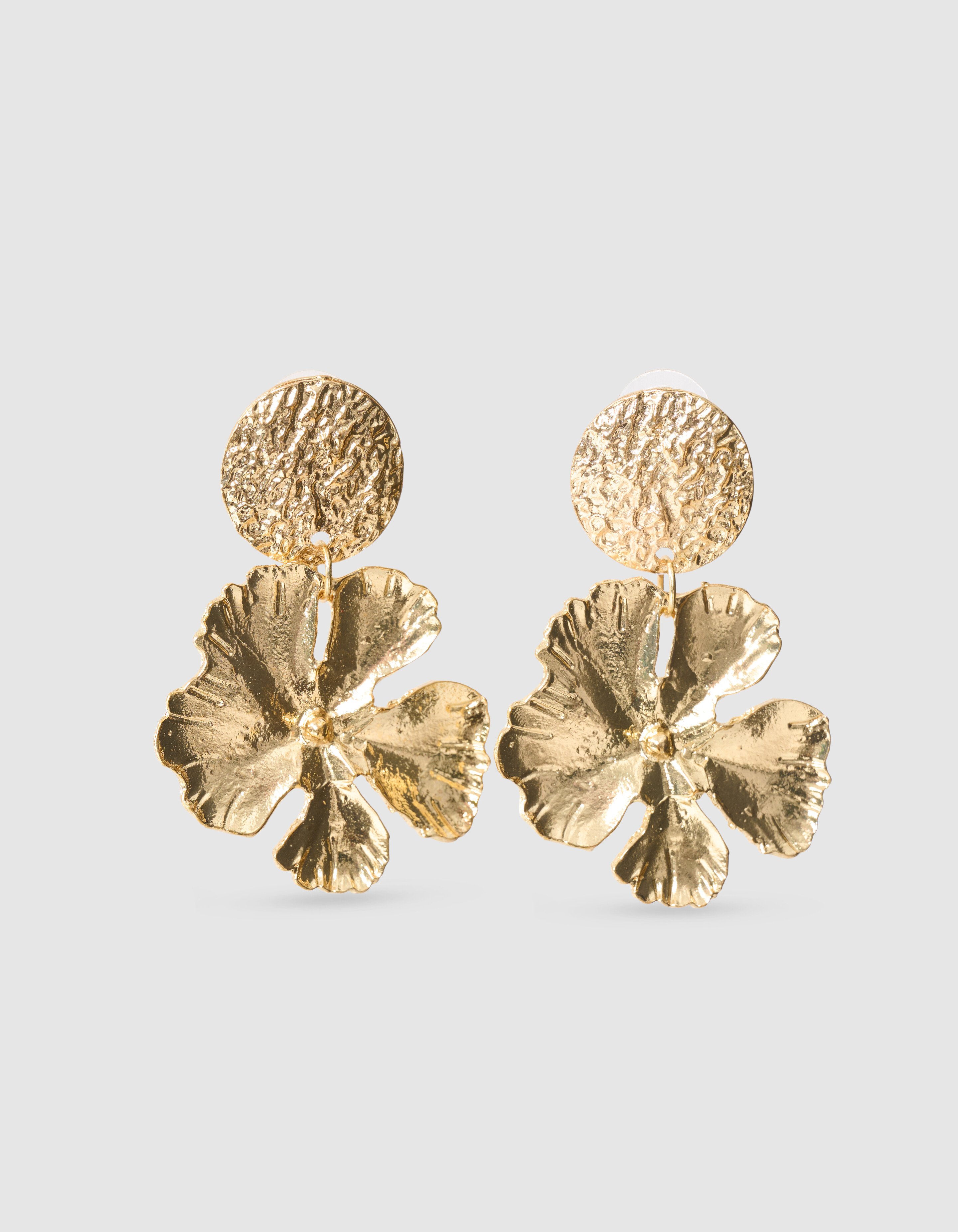 Hammerd Blad Oorbellen Goud SHOEBY ACCESSOIRES