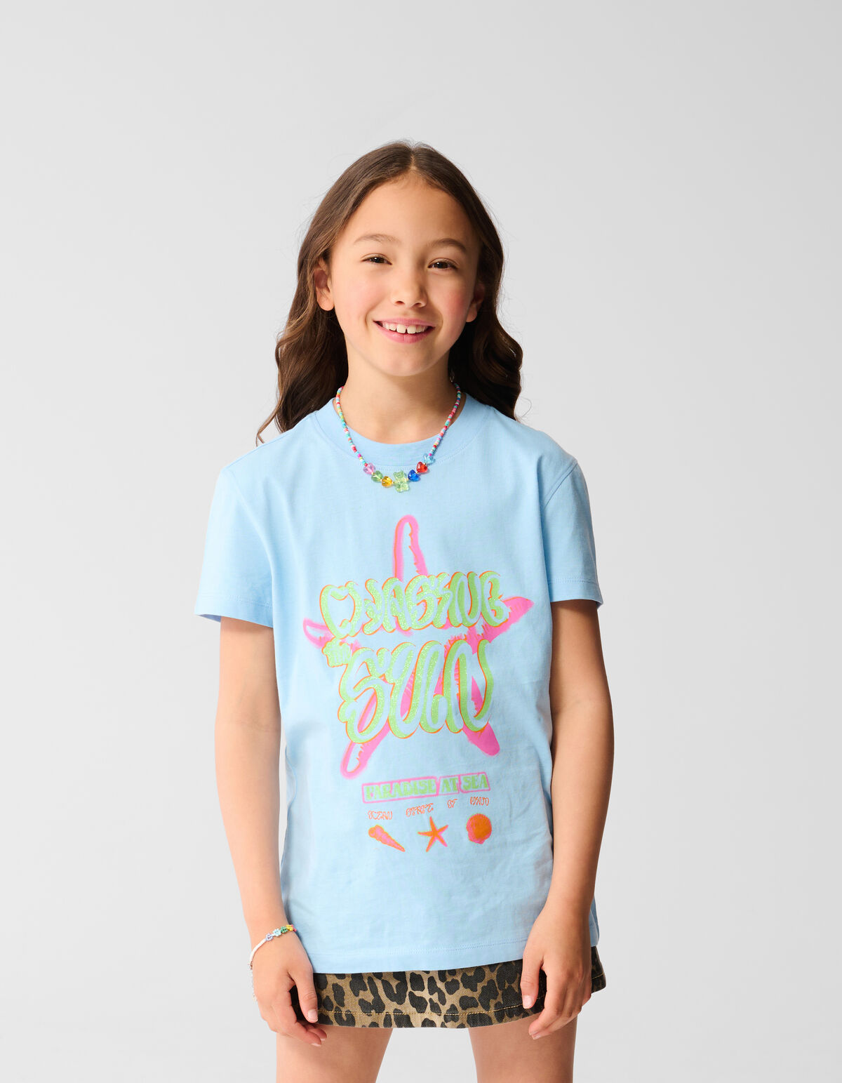 Chasing Sun Artwork T-shirt Blauw SHOEBY GIRLS
