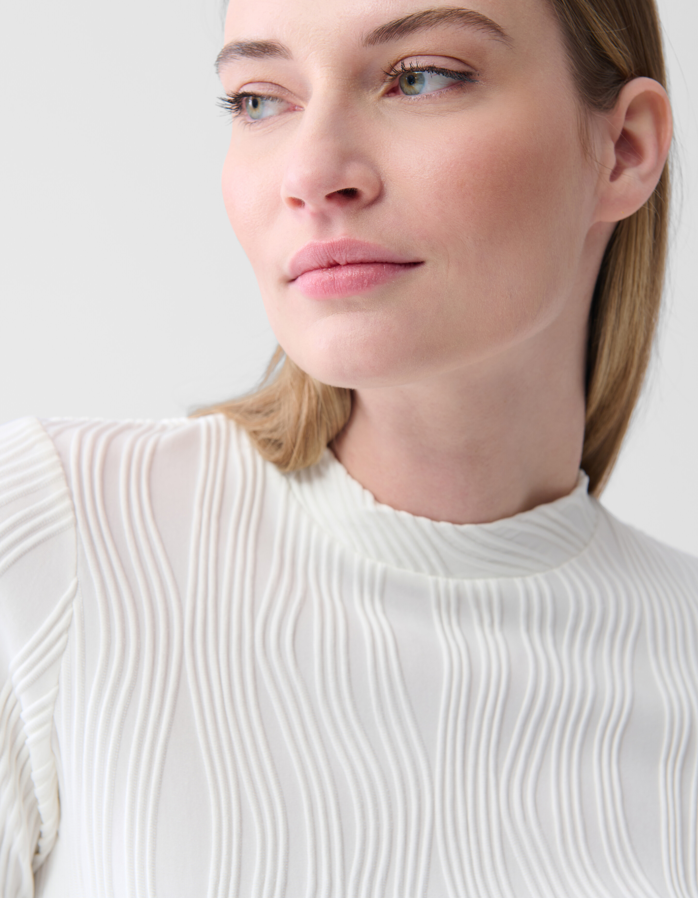 Swirl Crinkle Top Wit SHOEBY WOMEN