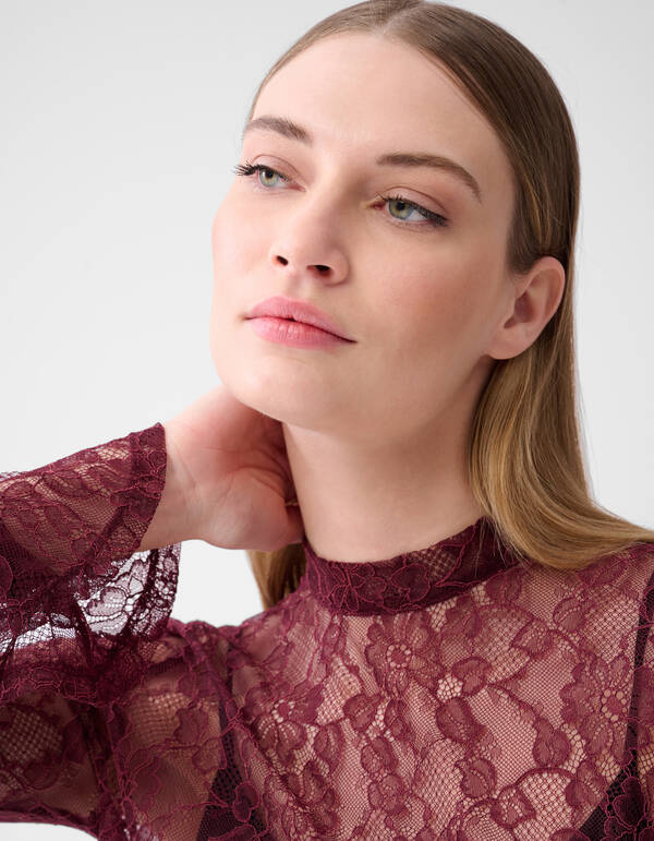 Kanten Top Bordeaux SHOEBY WOMEN