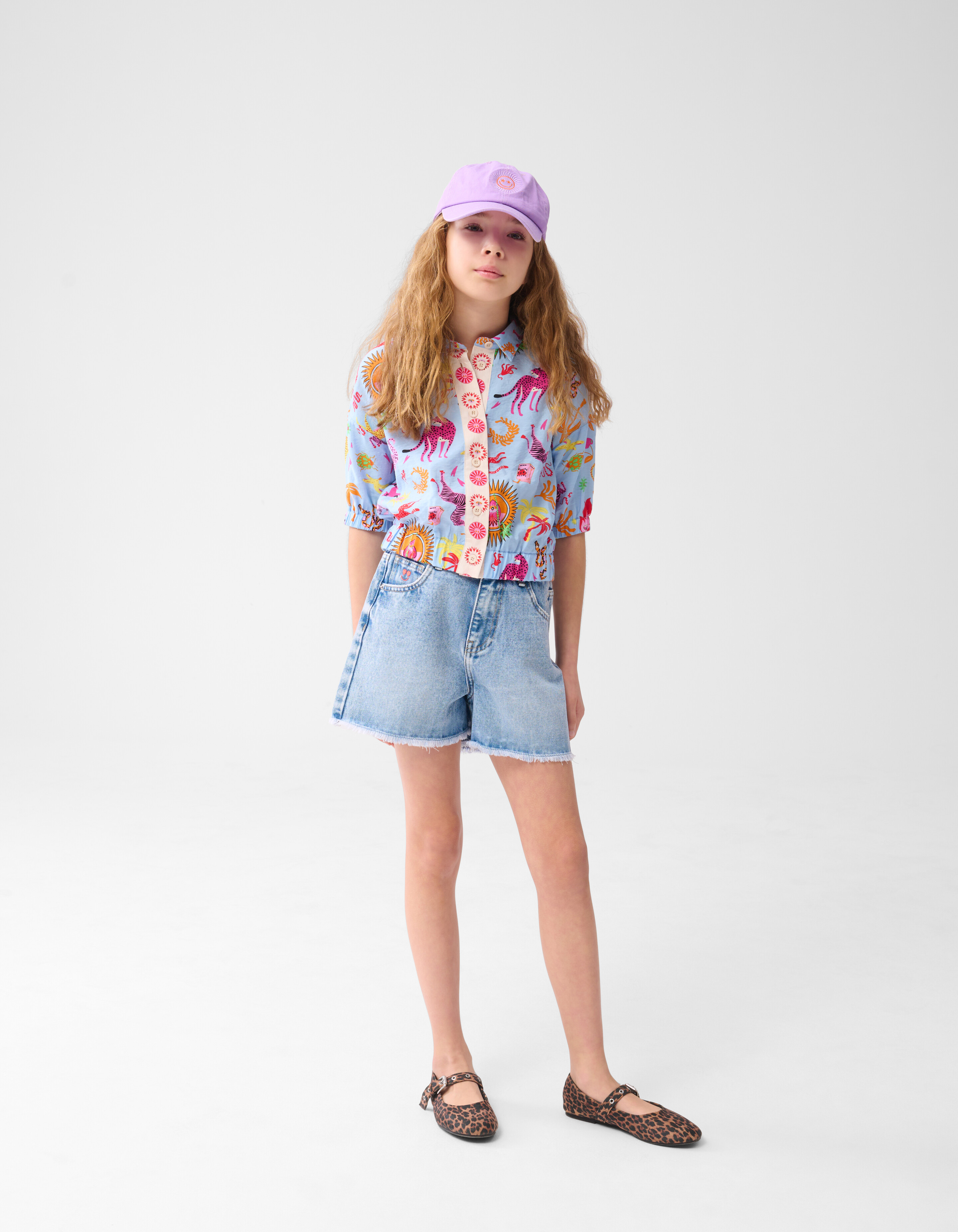 Embroidery Denim Short Blauw By Lizzy SHOEBY GIRLS