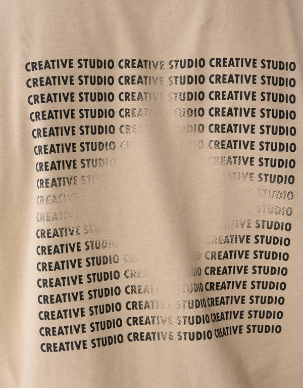 Tekst Artwork T-shirt Zand SHOEBY MEN