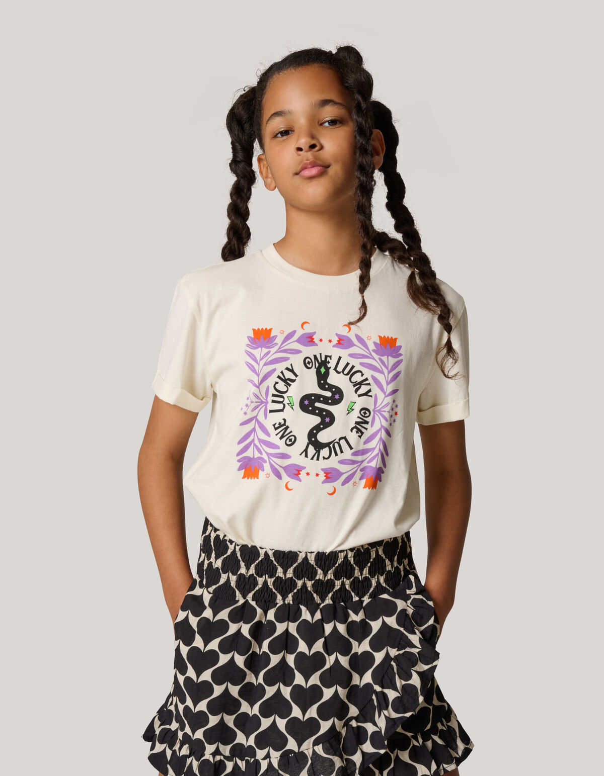 Artwork T-shirt Wit SHOEBY GIRLS