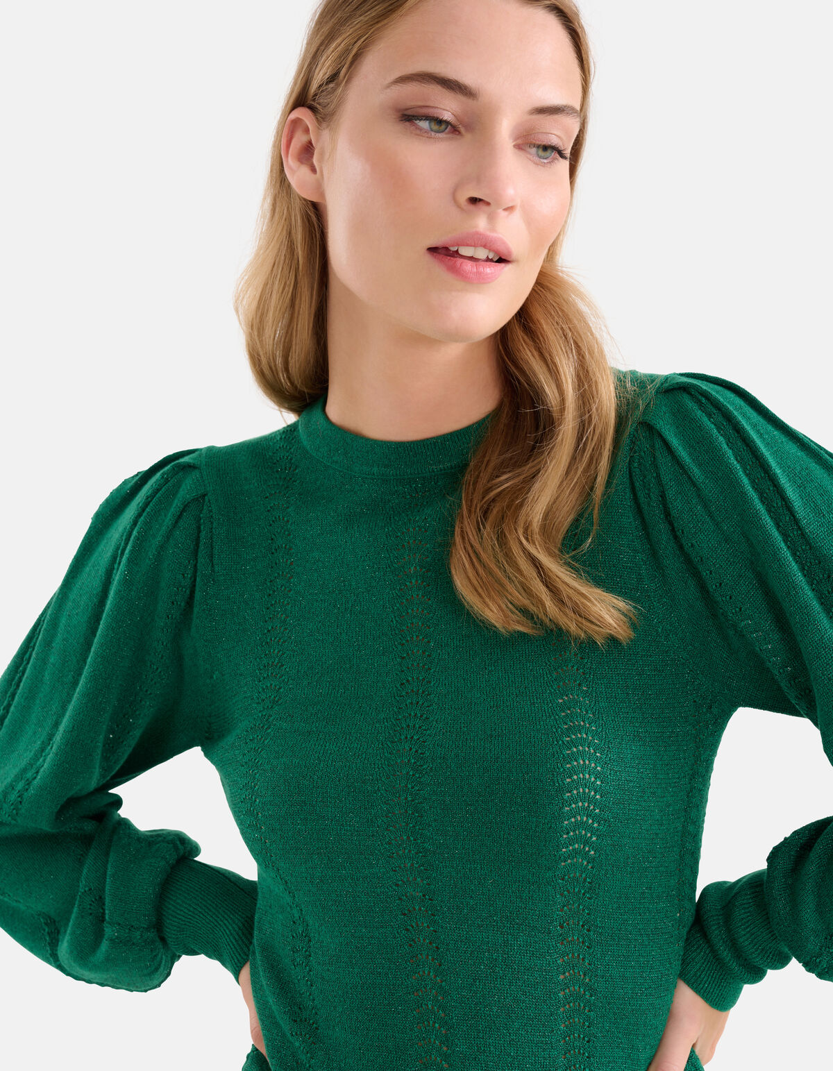 Ajour Top Groen SHOEBY WOMEN