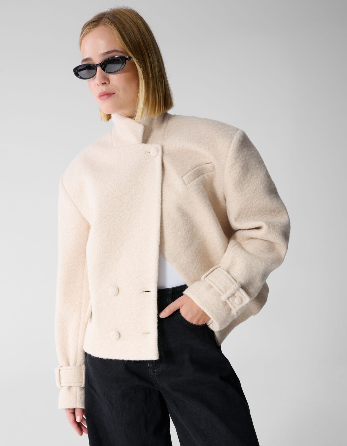 Teddy Boucl&eacute; Jack Gebroken Wit By Lonneke SHOEBY WOMEN
