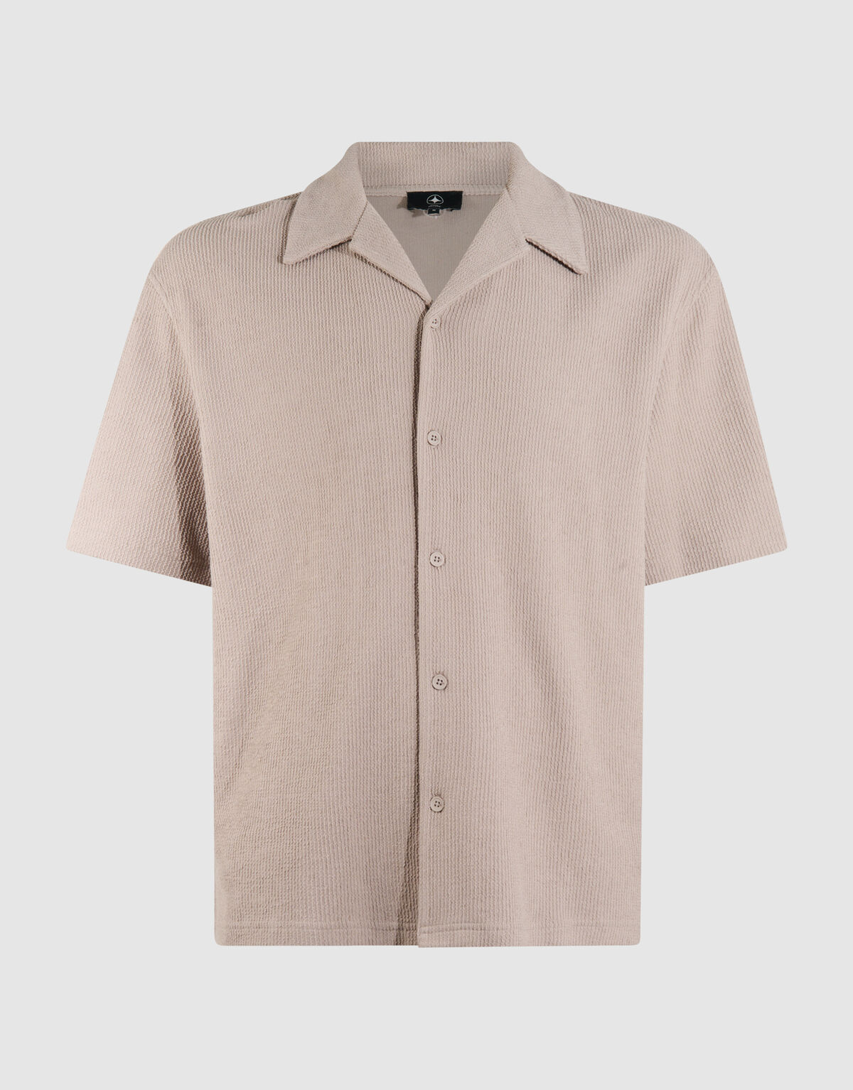 Rib Overhemd Lichtbruin SHOEBY MEN
