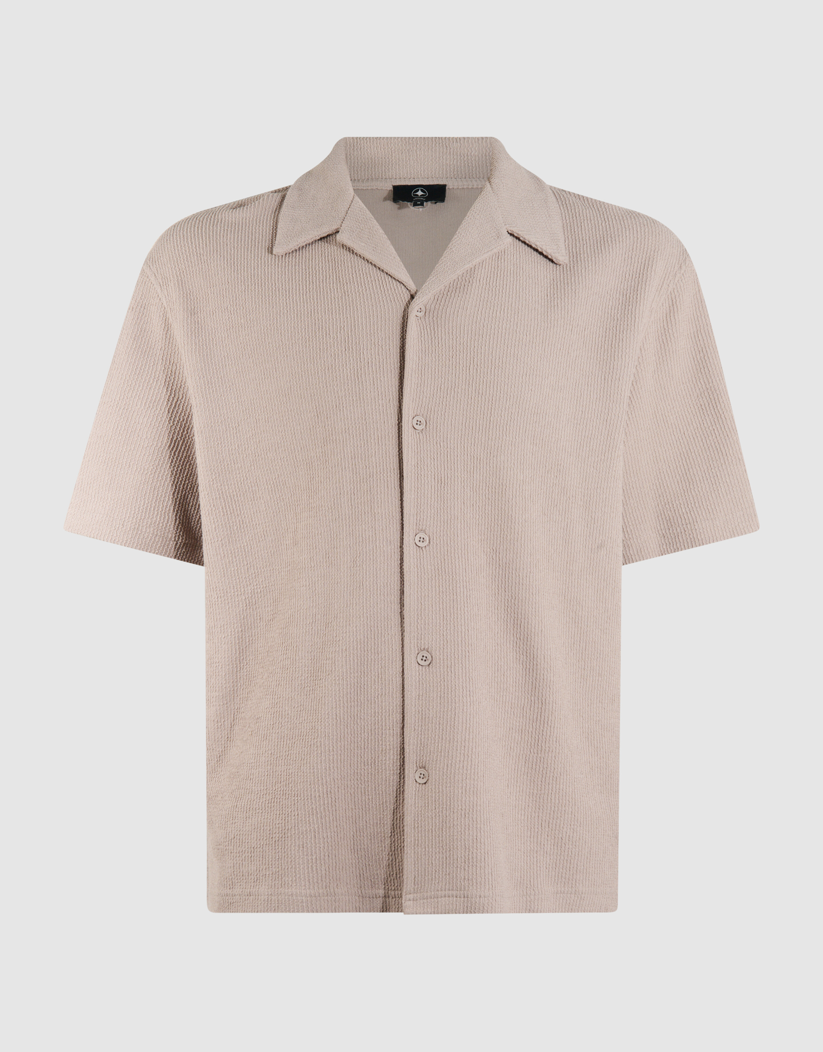 Rib Overhemd Lichtbruin SHOEBY MEN