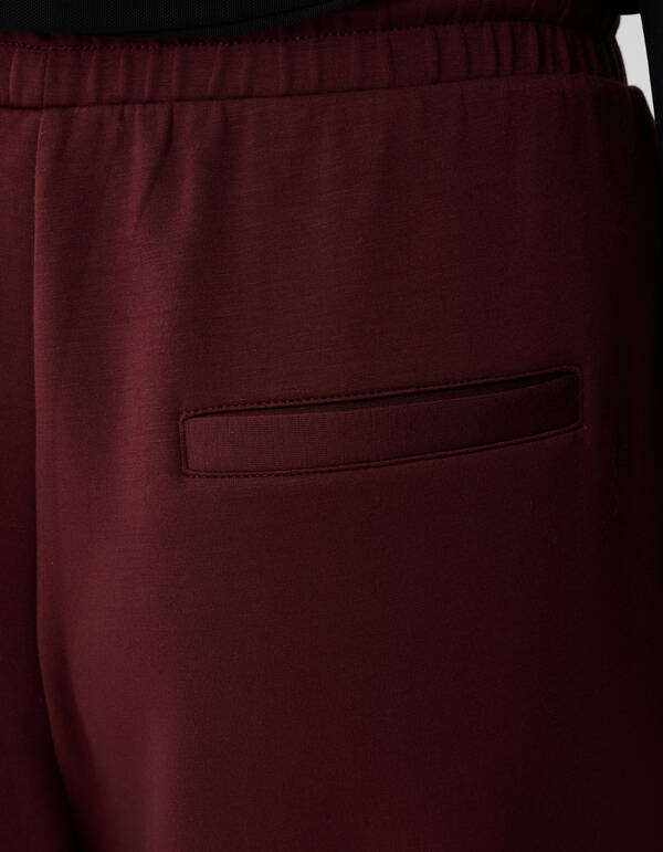 Stripe Jogger Wide leg Broek Donkerrood SHOEBY WOMEN