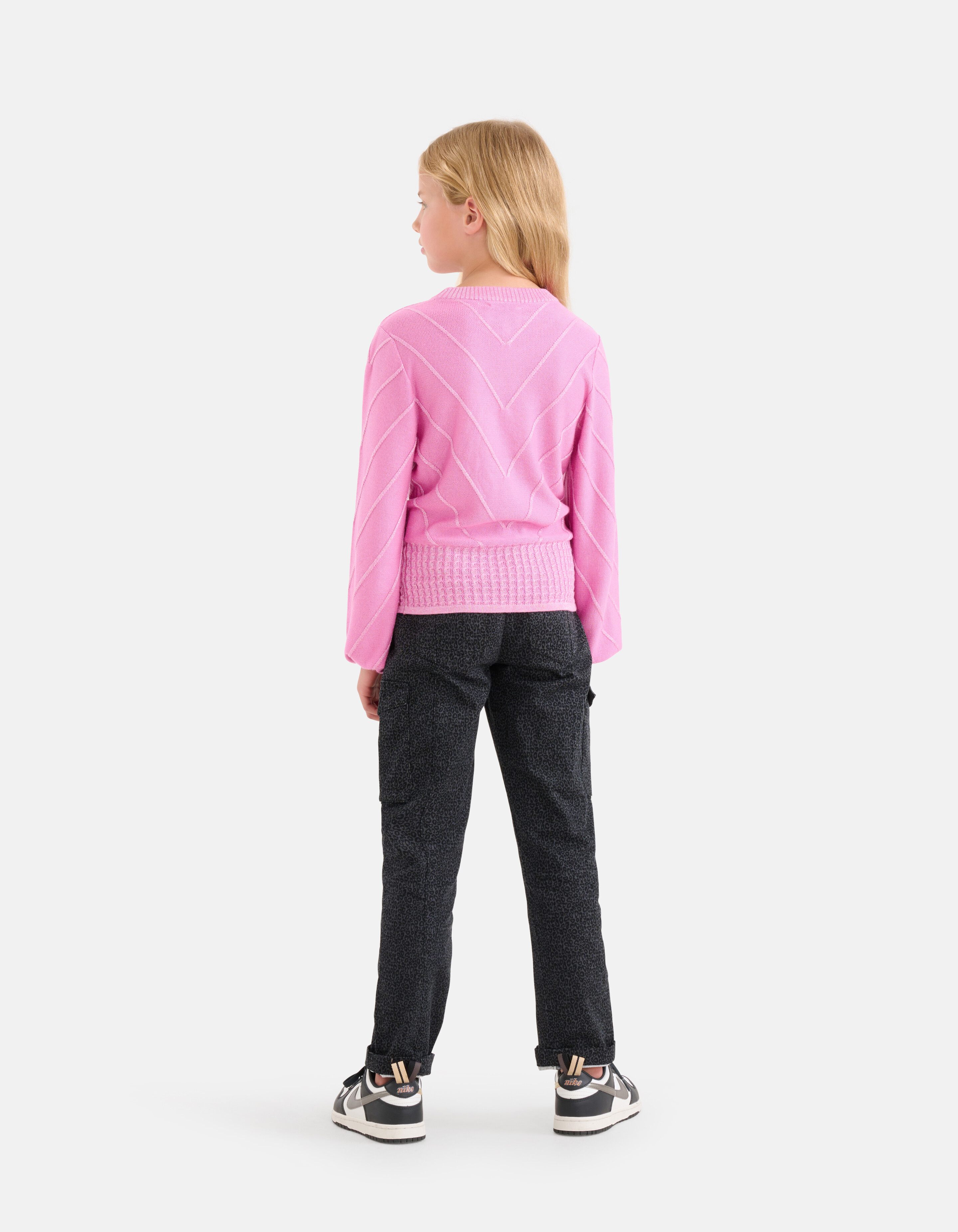 Diagonaal Glitter Trui Roze SHOEBY GIRLS