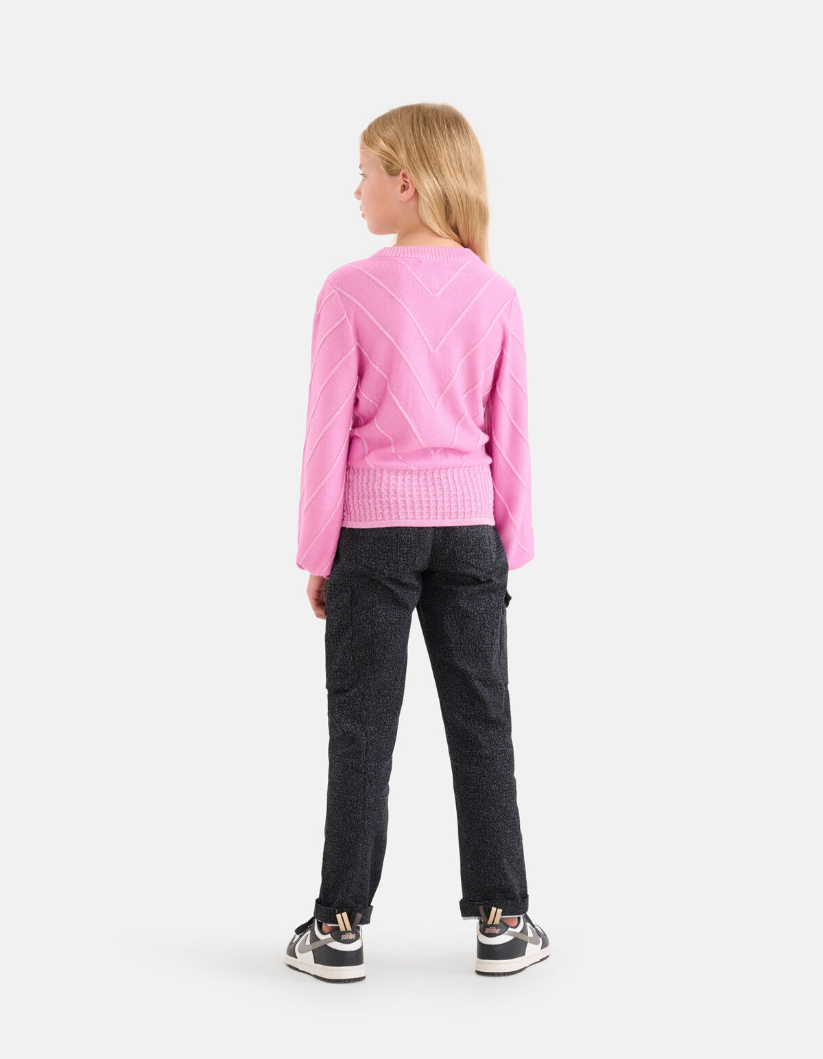 Diagonaal Glitter Trui Roze SHOEBY GIRLS