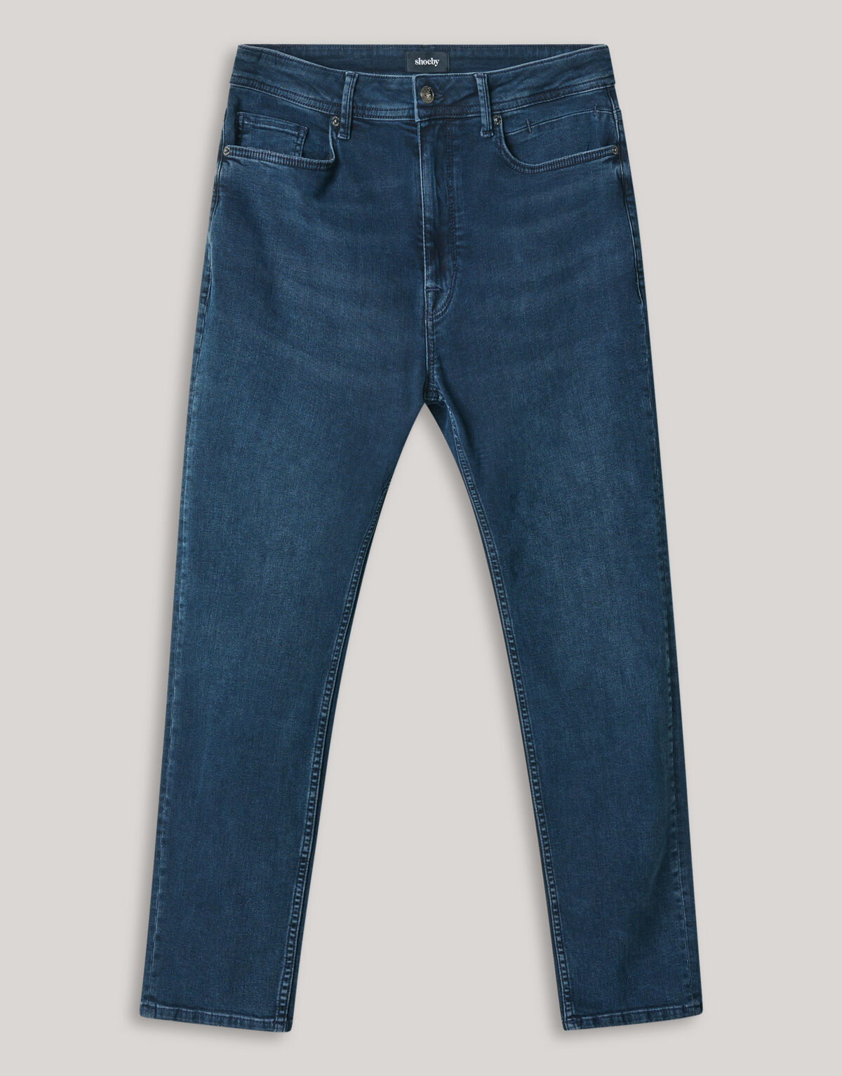 Slim Fit Jeans Blauw/Zwart L32 SHOEBY MEN