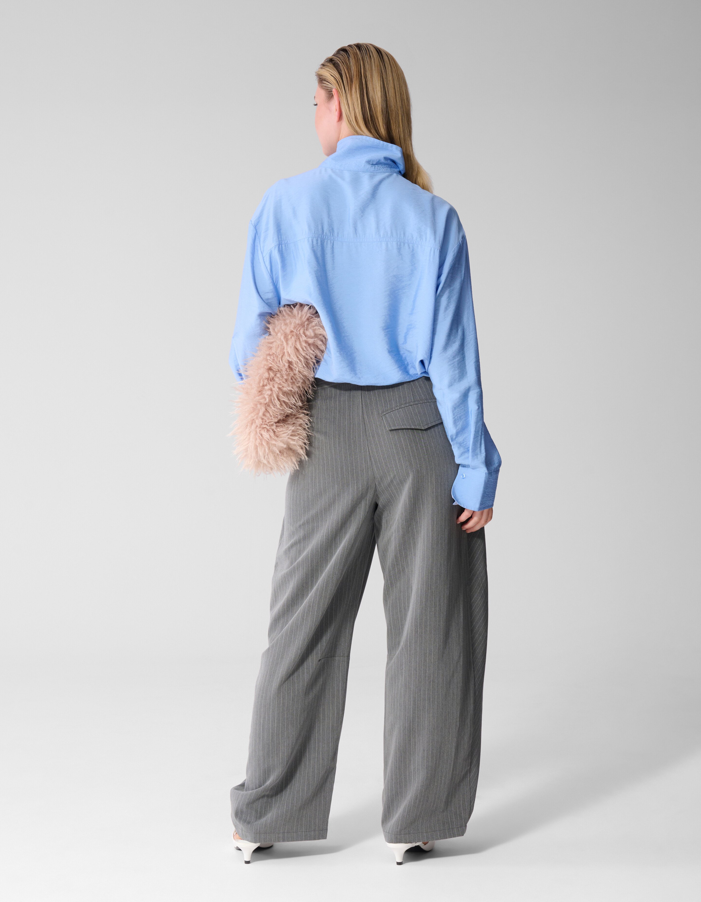 Drawstring Blouse Blauw SHOEBY WOMEN