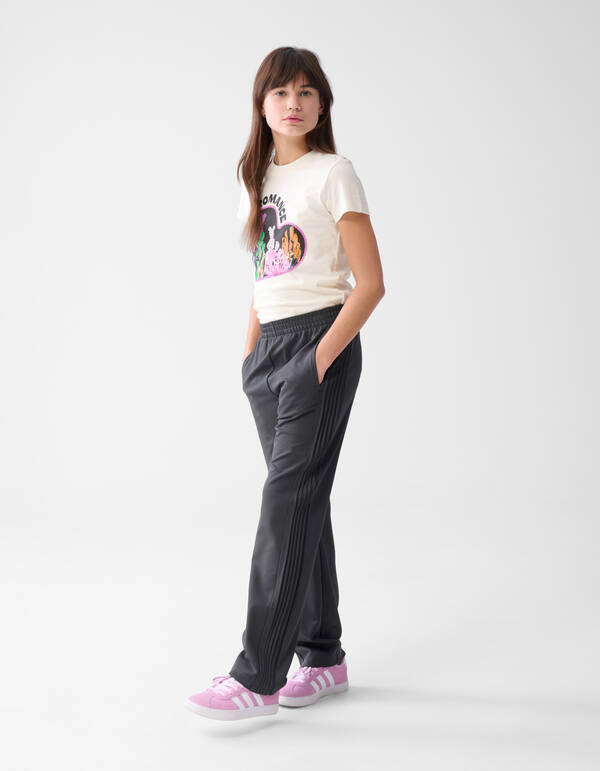 Wide Leg Fit Broek Donkergrijs SHOEBY GIRLS