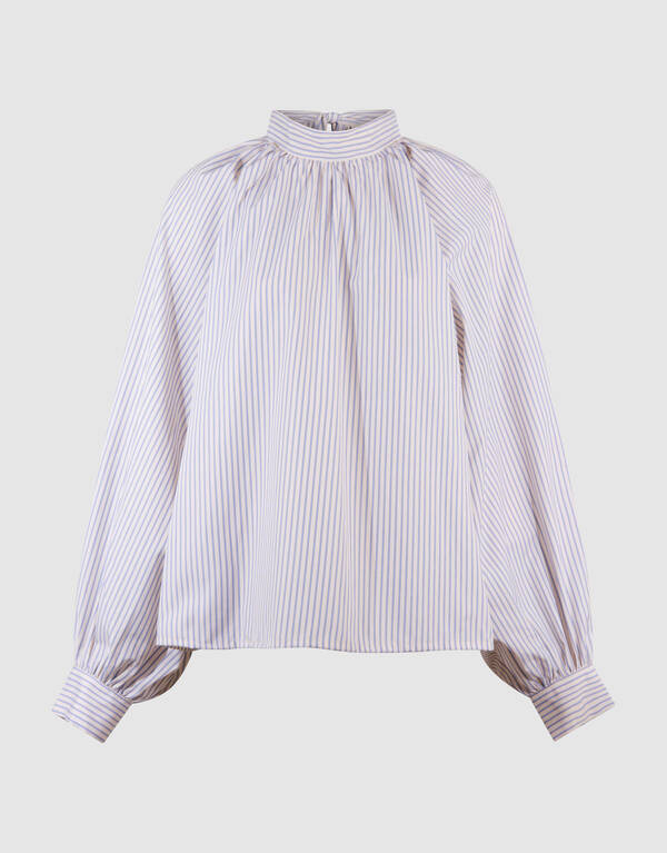 Stripe Strik Blouse Blauw SHOEBY WOMEN