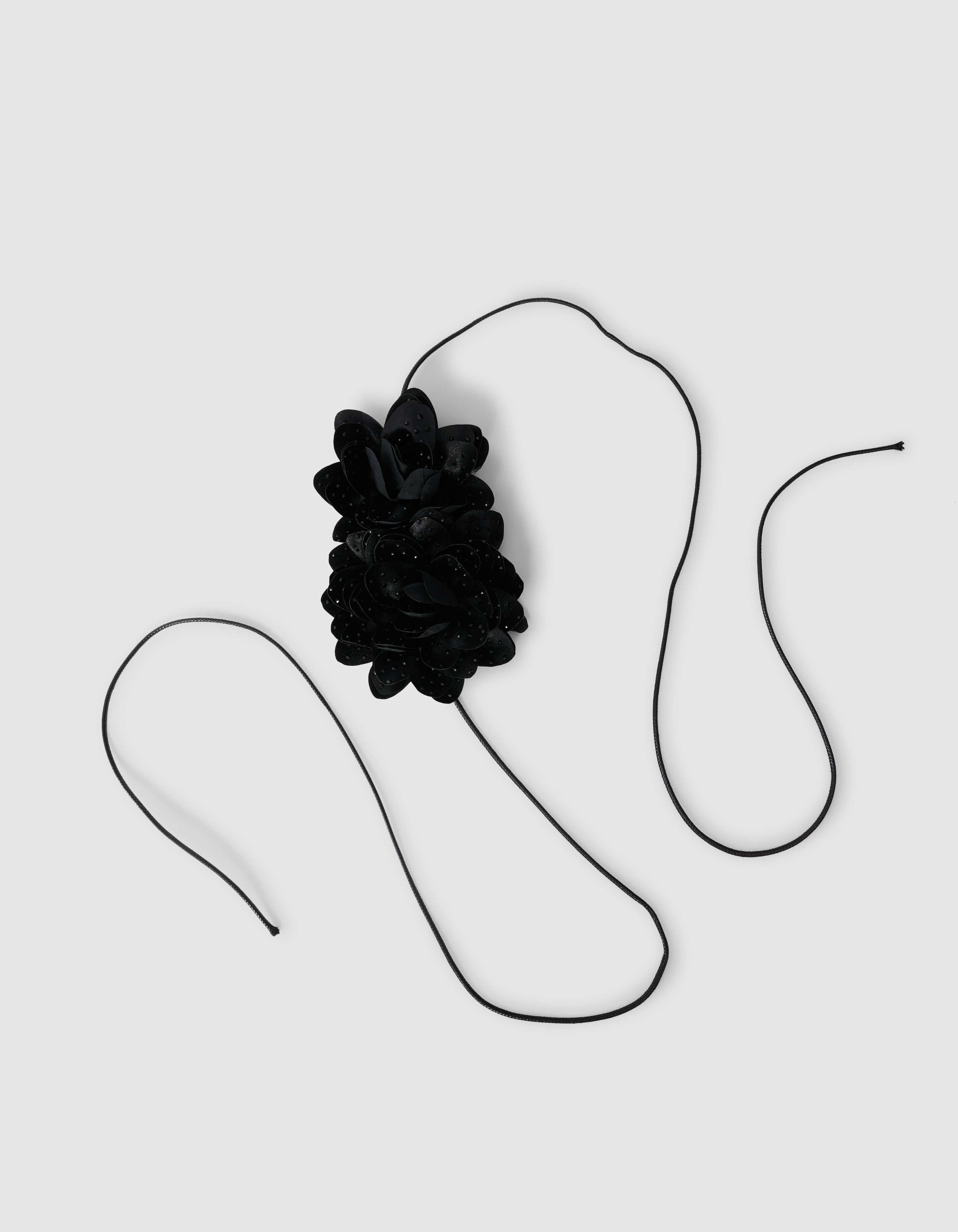 Strass Flower Corsage Zwart SHOEBY ACCESSOIRES