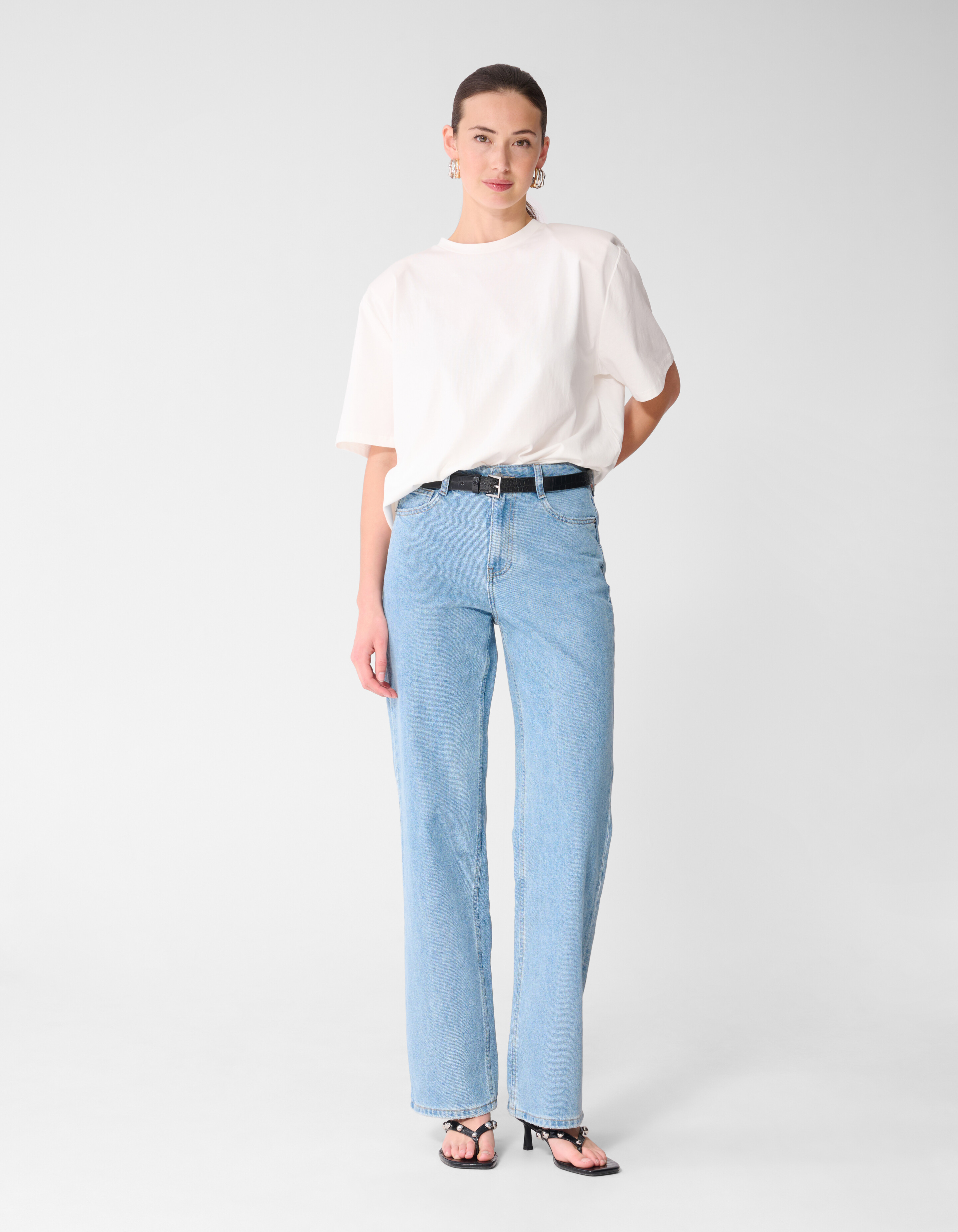 Wide Leg Fit Jeans Mediumstone SHOEBY WOMEN