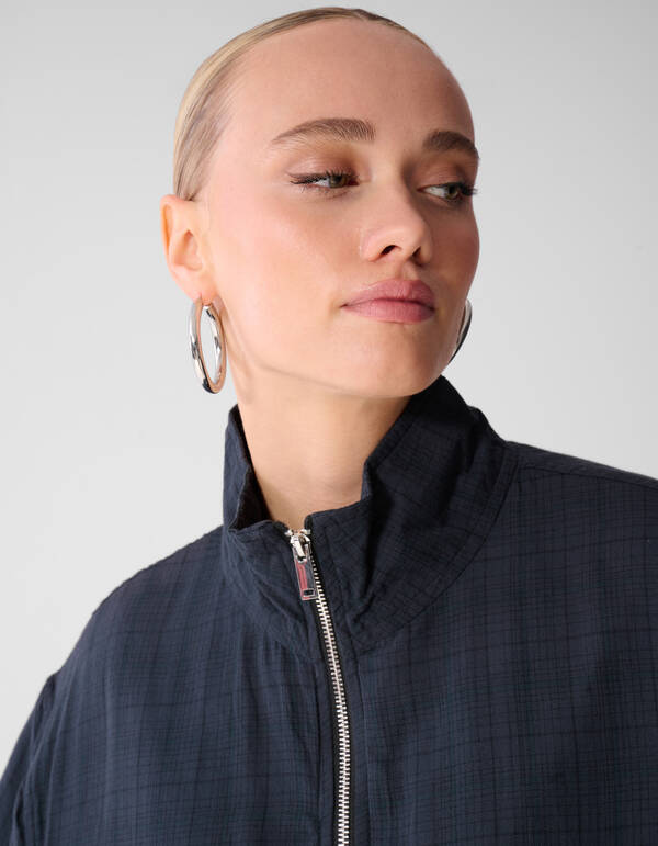 Cropped Ruiten Bomber Donkerblauw SHOEBY WOMEN