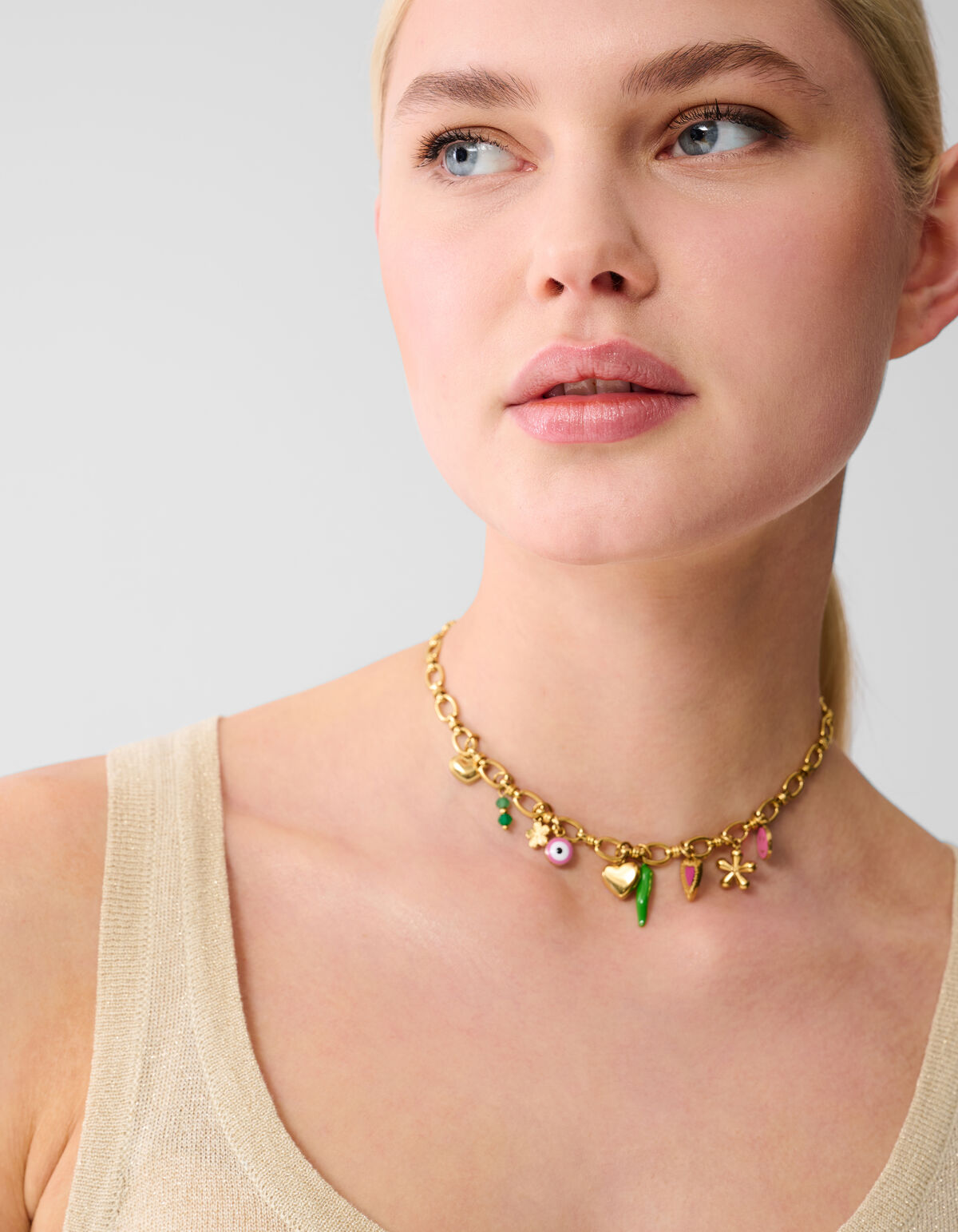 Glitter Tanktop Zand SHOEBY WOMEN