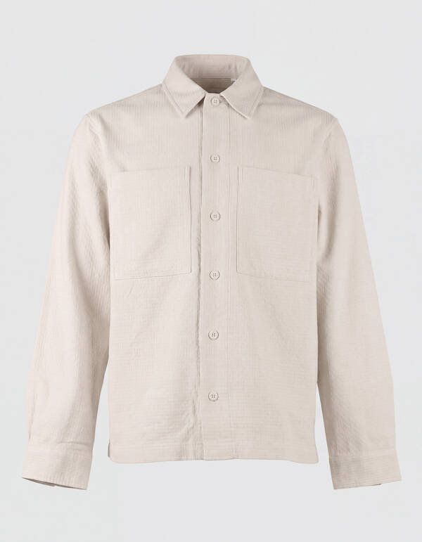Block Jacquard Overshirt Zand SHOEBY MEN