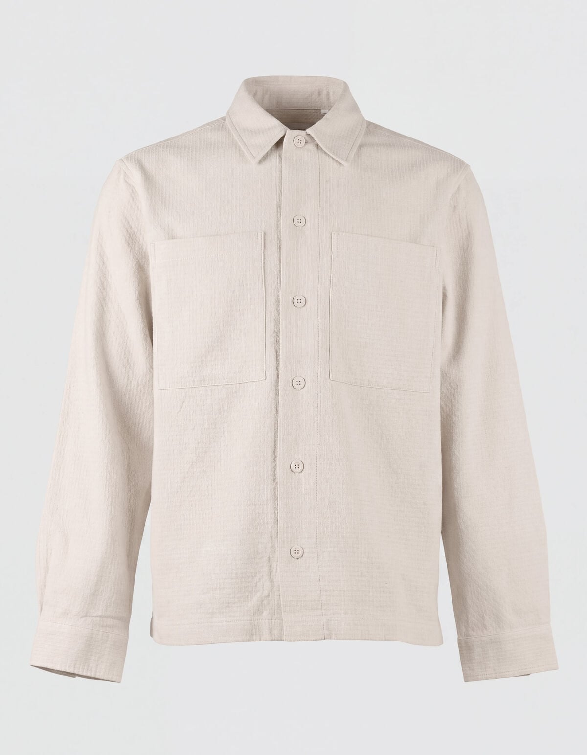 Block Jacquard Overshirt Zand SHOEBY MEN