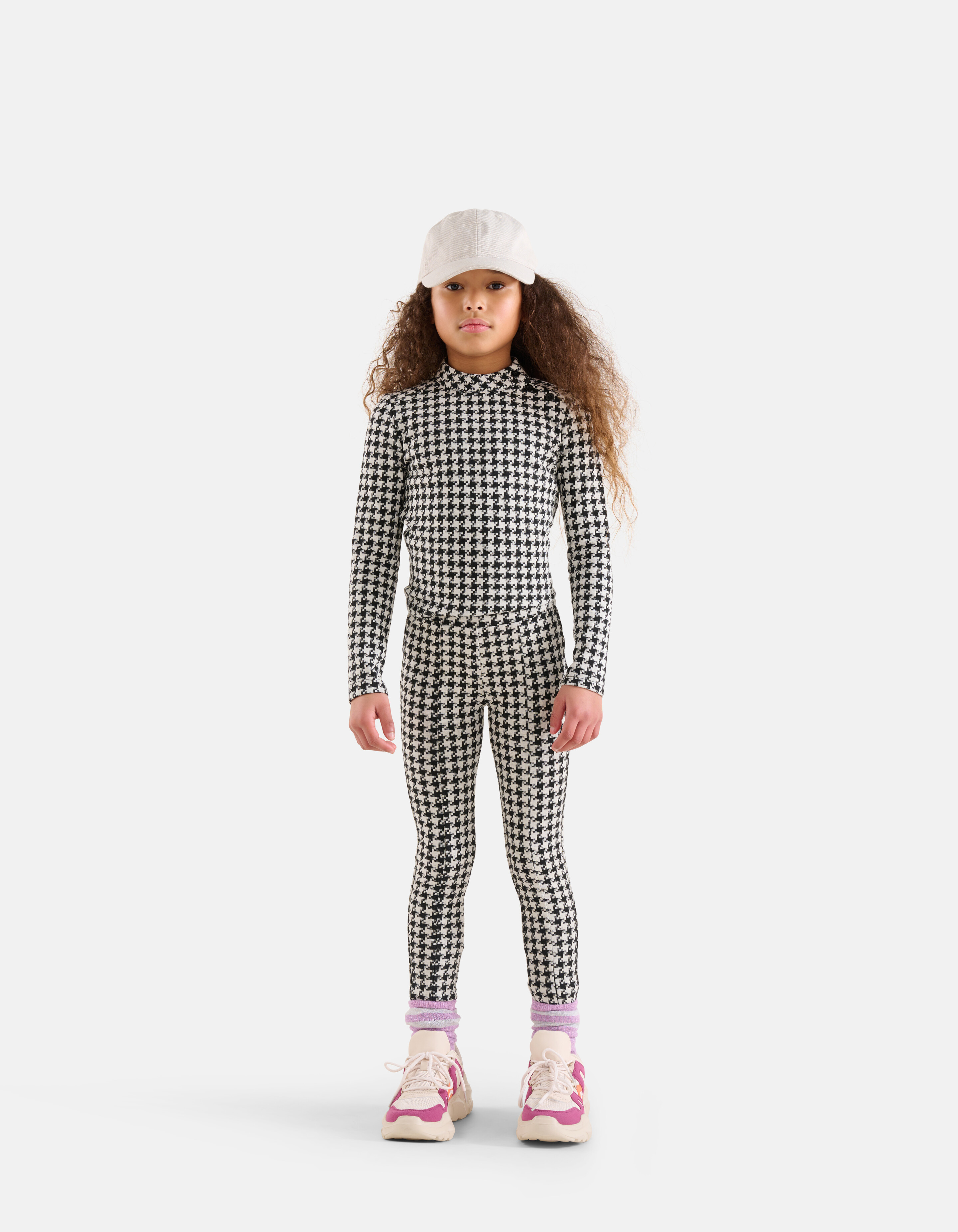 Pied-De-Poule Top Zwart/Wit SHOEBY GIRLS