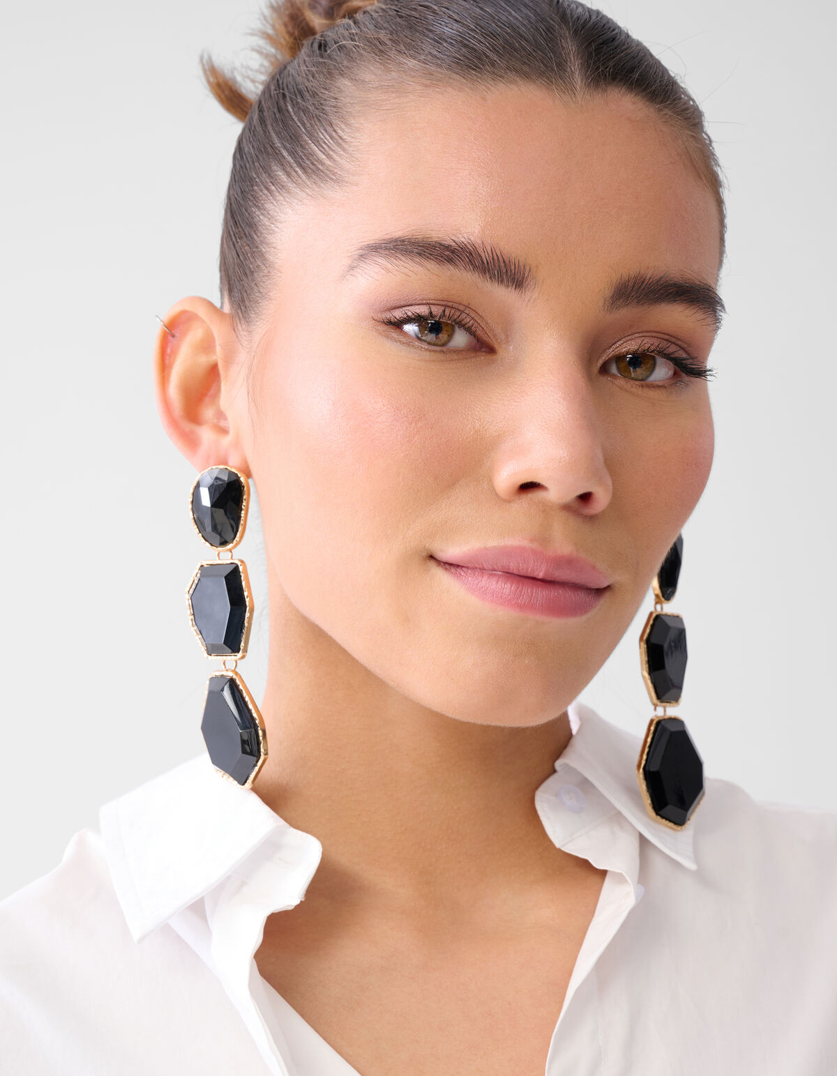 Big Stone Oorbellen Zwart SHOEBY ACCESSOIRES