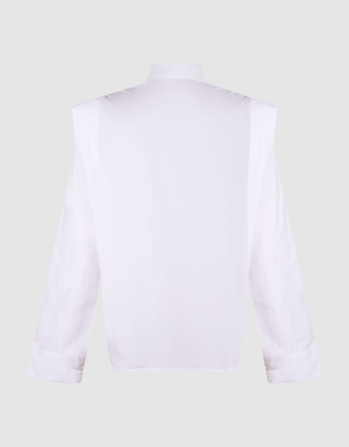 Pleat Poplin Blouse Wit SHOEBY WOMEN