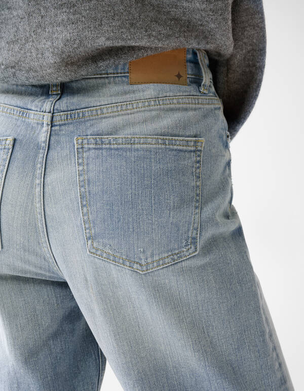 Wide Leg Fit Jeans Bleached By Fred SHOEBY WOMEN