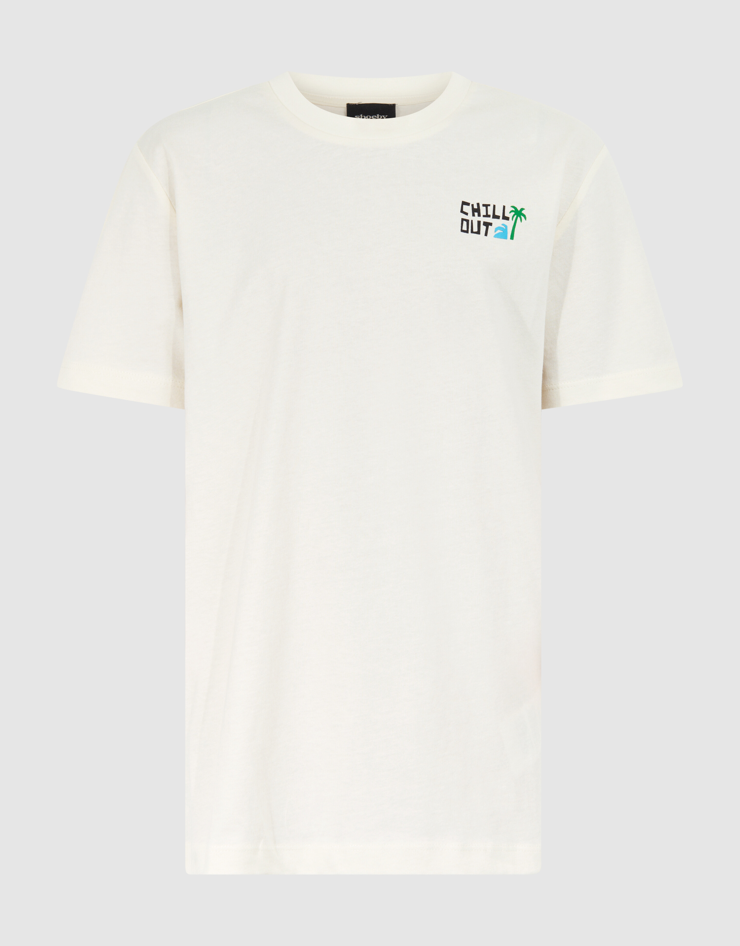 Chill Out Artwork T-shirt Gebroken Wit SHOEBY BOYS