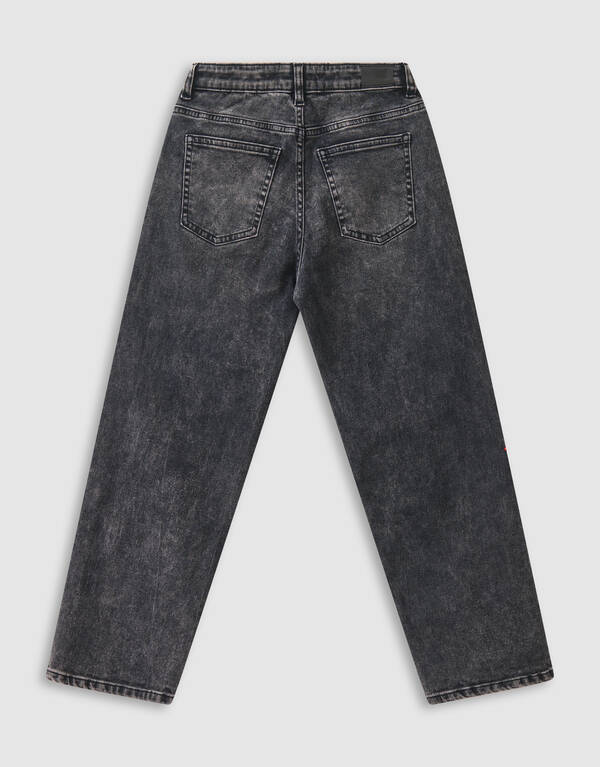 Baggy Fit Jeans Donkergrijs SHOEBY BOYS