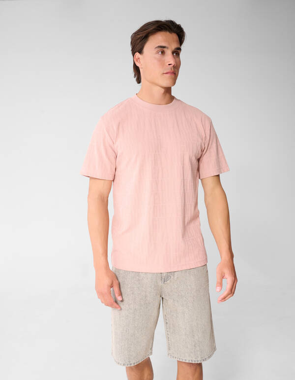 Eighty One Tekst T-shirt Roze SHOEBY MEN