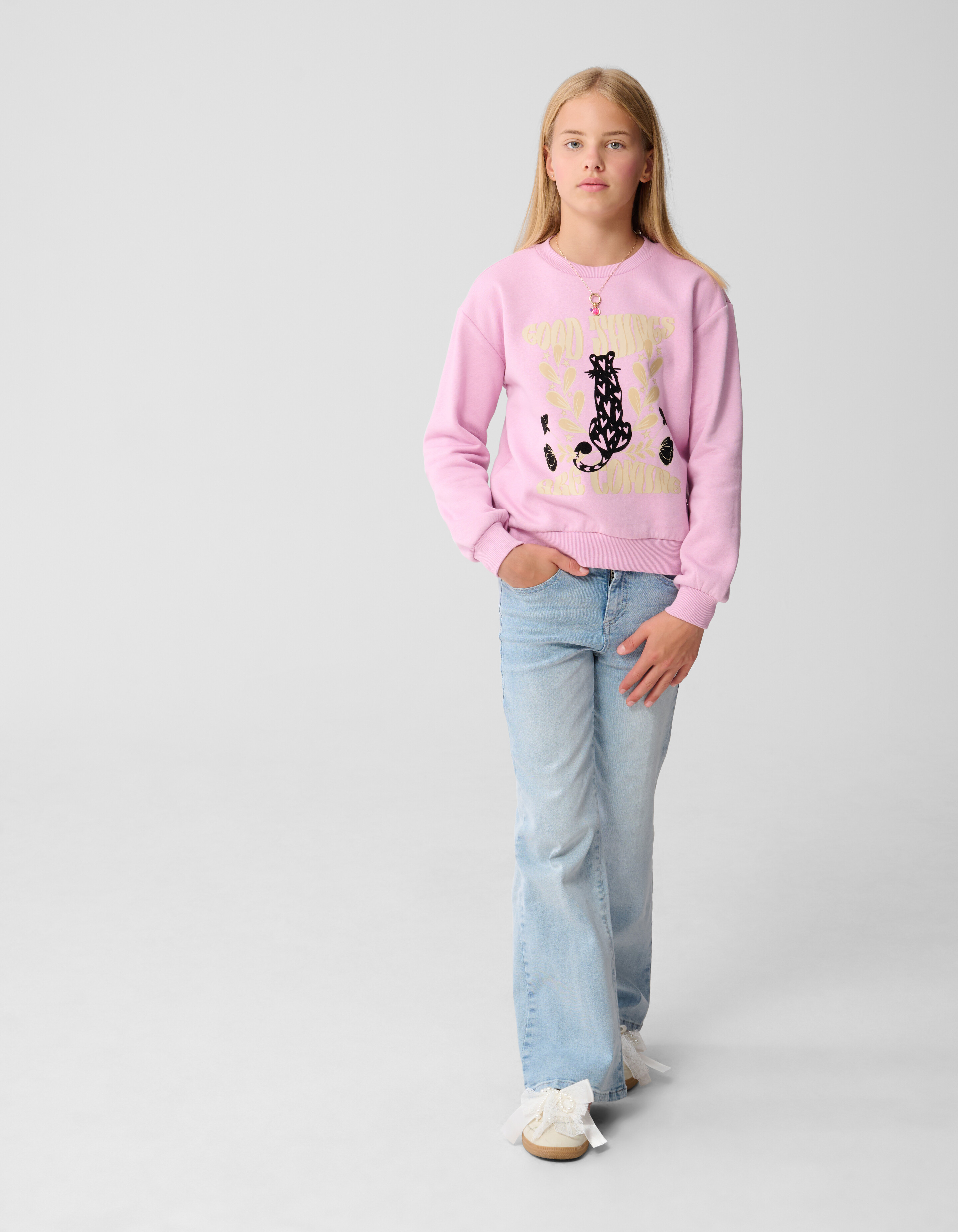 Flared Fit Jeans Bleached SHOEBY GIRLS