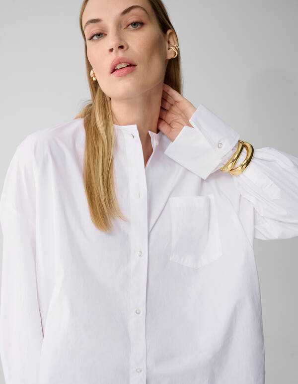 Oversized Collarless Blouse Wit By Lonneke SHOEBY WOMEN