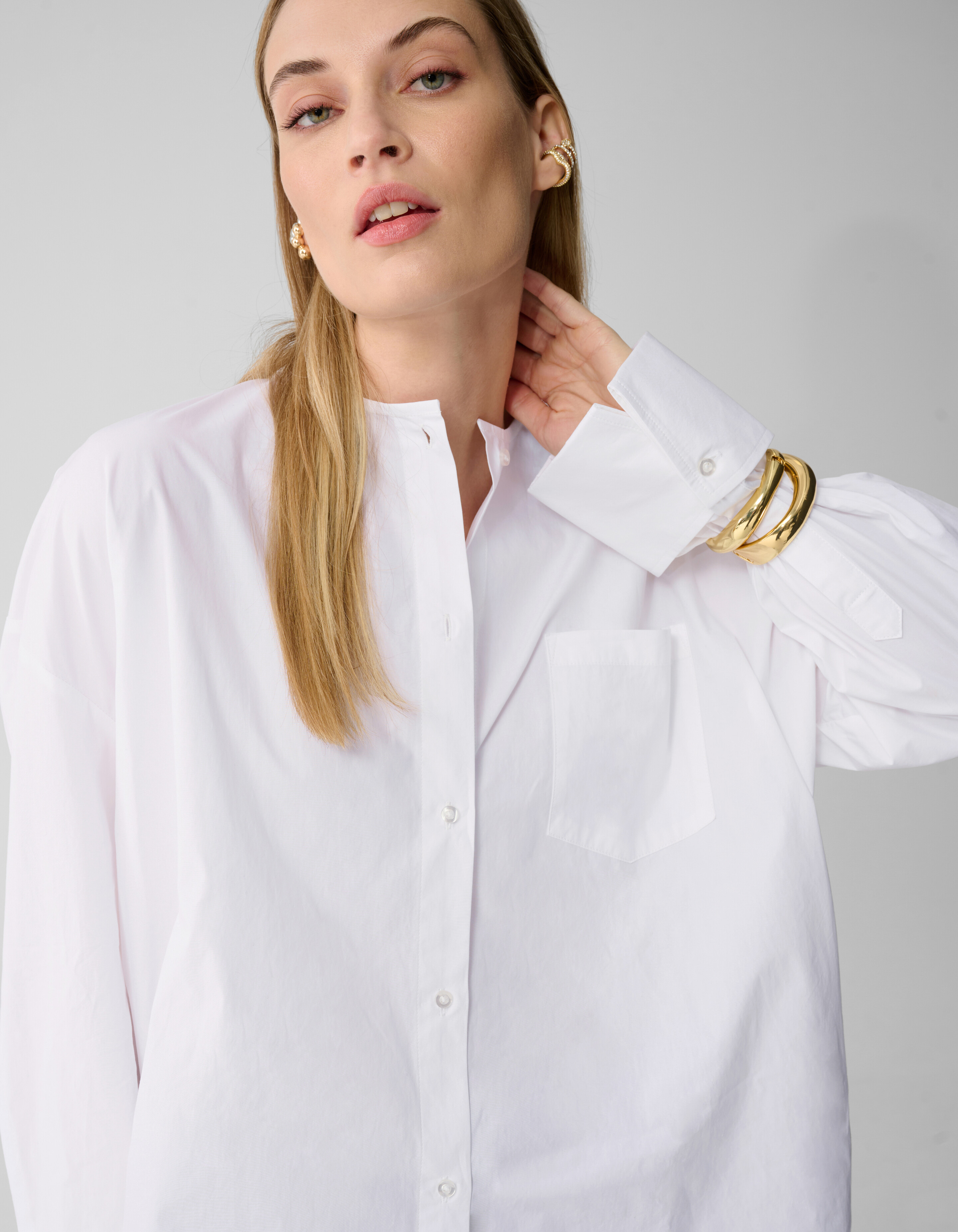 Oversized Collarless Blouse Wit By Lonneke SHOEBY WOMEN
