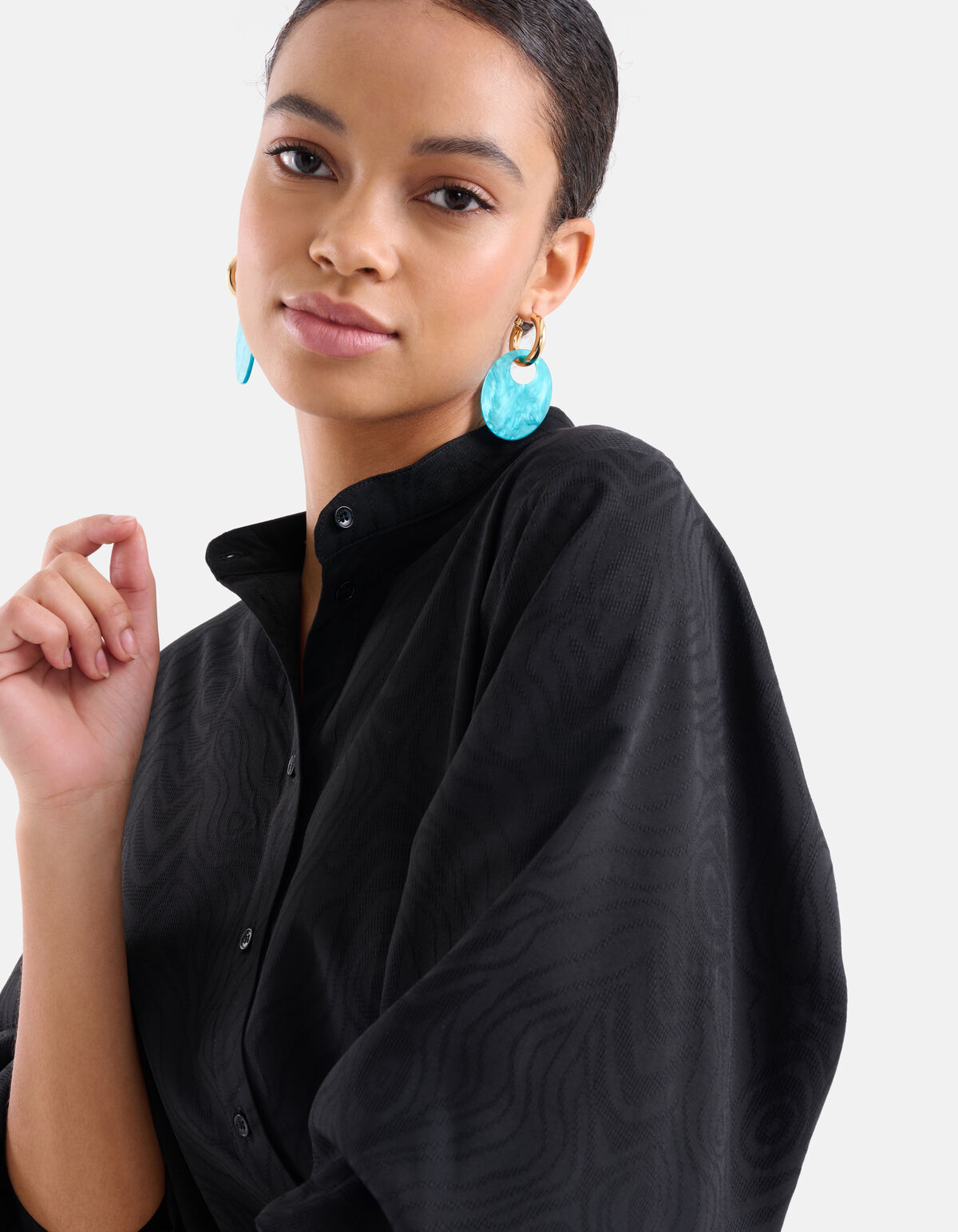 Ovale Oorbellen Blauw SHOEBY ACCESSOIRES