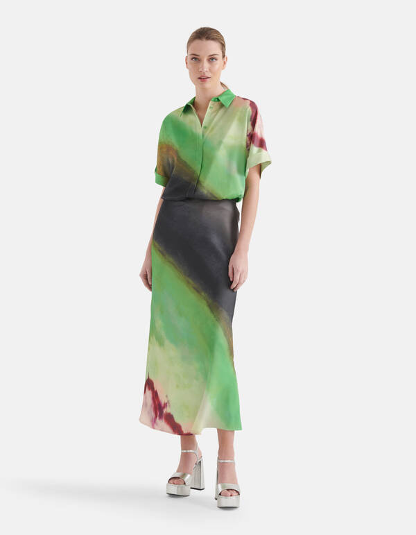 Printed Maxi Rok Groen By Mieke SHOEBY WOMEN
