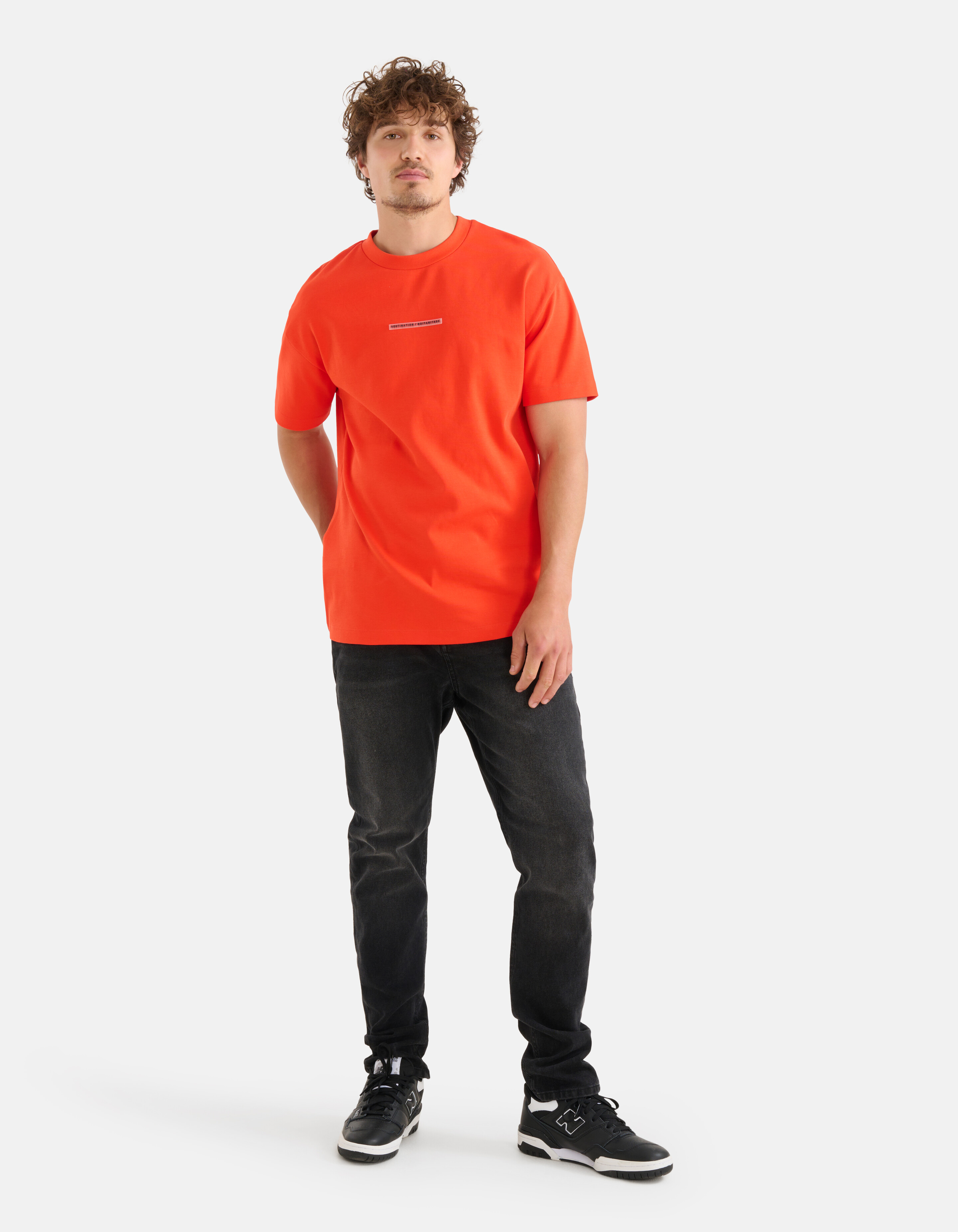 Badge T-shirt Rood SHOEBY MEN
